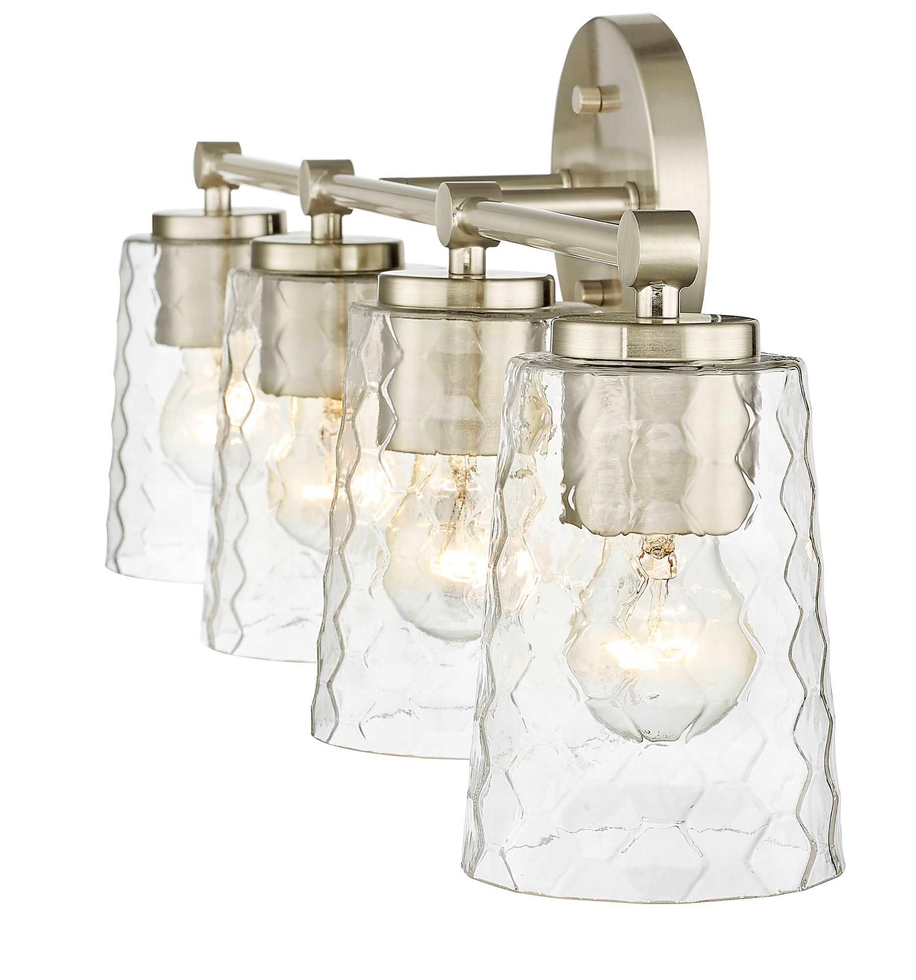 Image 5 Millennium Ashli 4-Light 28" Modern Gold Vanity Light with Glass Shade more views