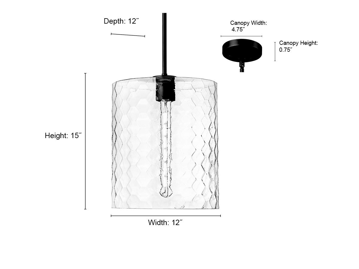 Image 6 Millennium Ashli Pendant light Matte Black more views