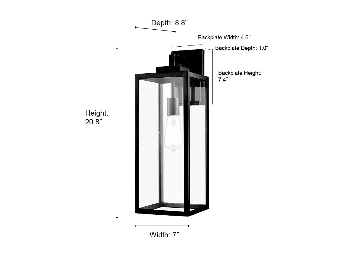 Image 6 Millennium Atless 1-Light 20.75" Powder Coated Bronze Outdoor Wall Lantern more views