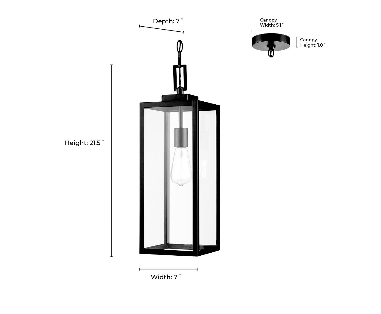 Image 6 Millennium Atless 1-Lt 21.5" Powder Coated Bronze Outdoor Pendant more views