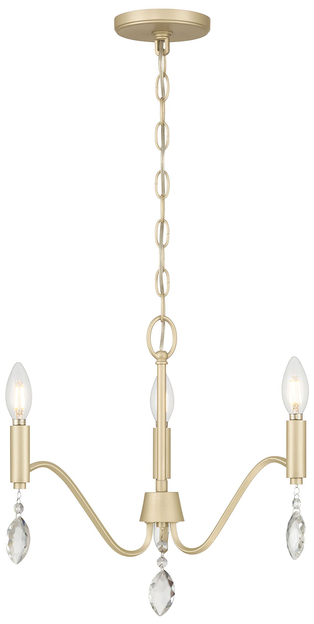Image 3 Millennium Aureline 3-Light 17.25" Aged Silver Chandelier more views