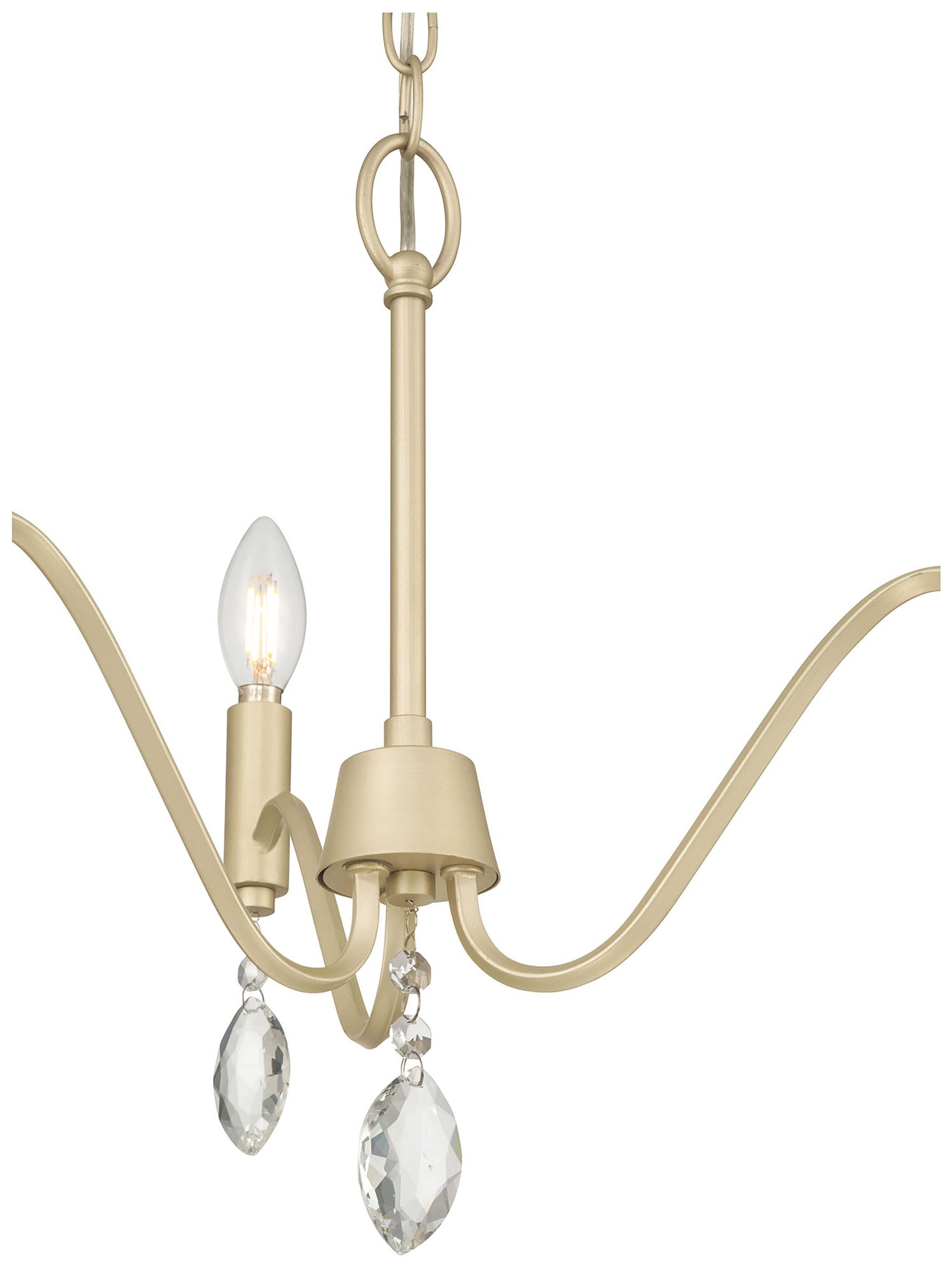 Image 4 Millennium Aureline 3-Light 17.25" Aged Silver Chandelier more views