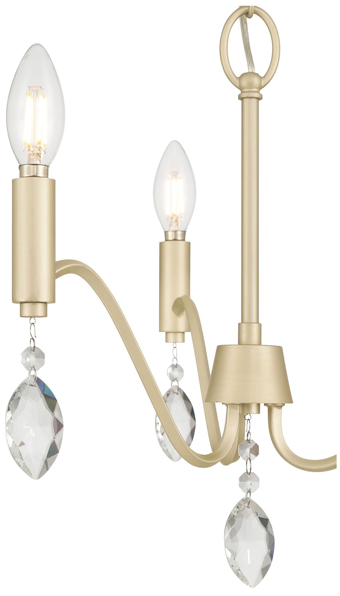Image 5 Millennium Aureline 3-Light 17.25" Aged Silver Chandelier more views