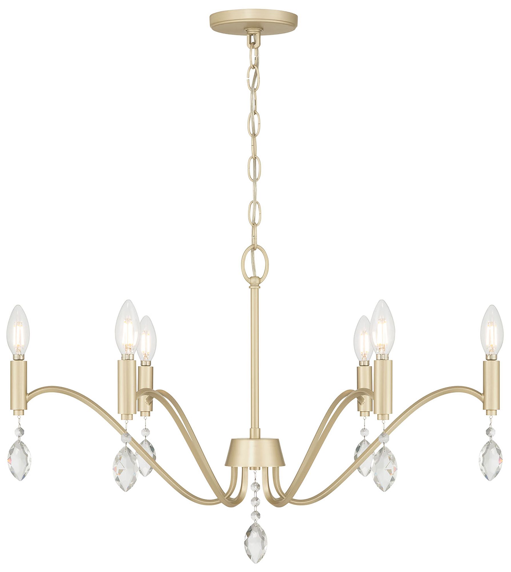 Image 3 Millennium Aureline 6-Light 28" Aged Silver Chandelier more views