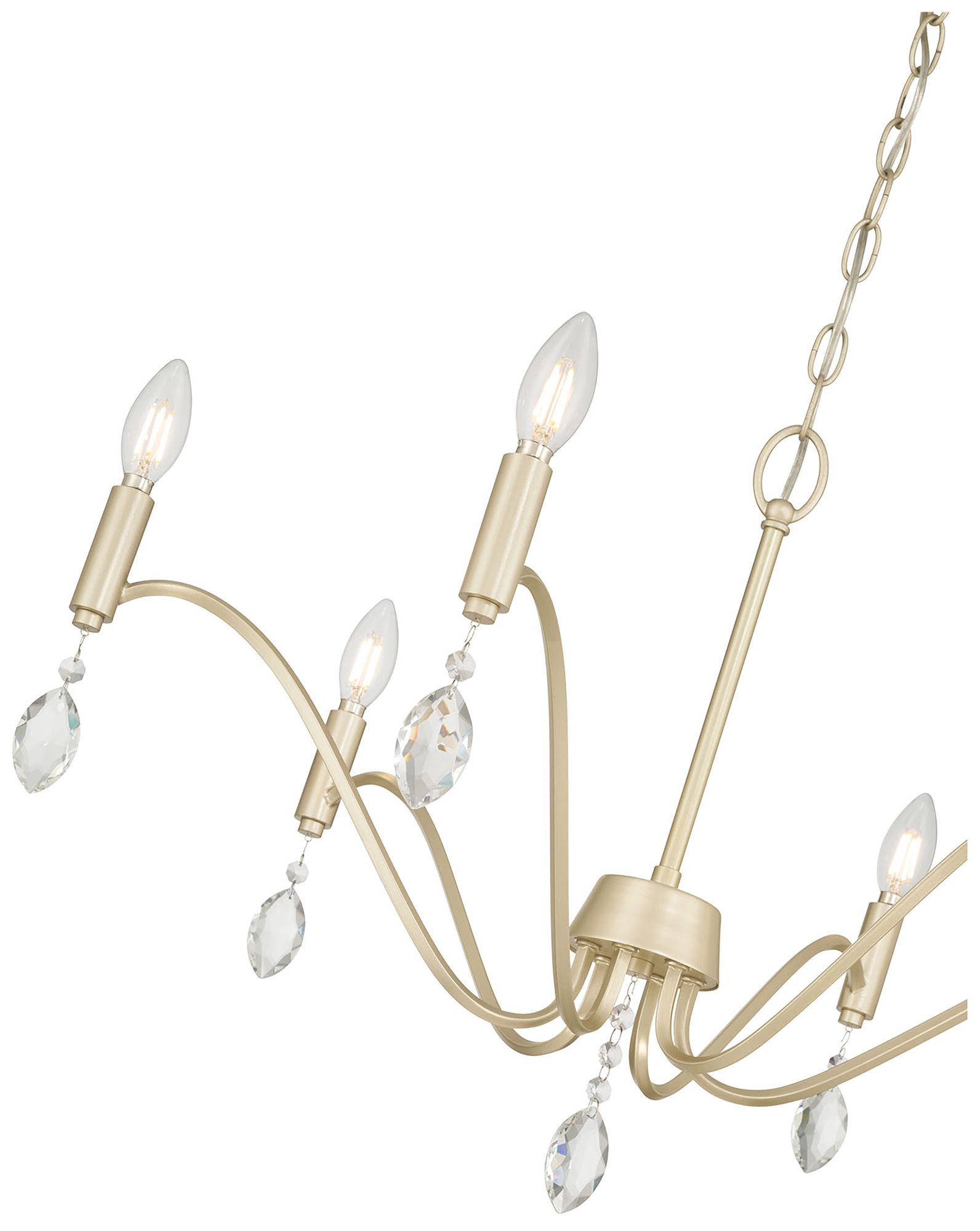 Image 6 Millennium Aureline 6-Light 28" Aged Silver Chandelier more views