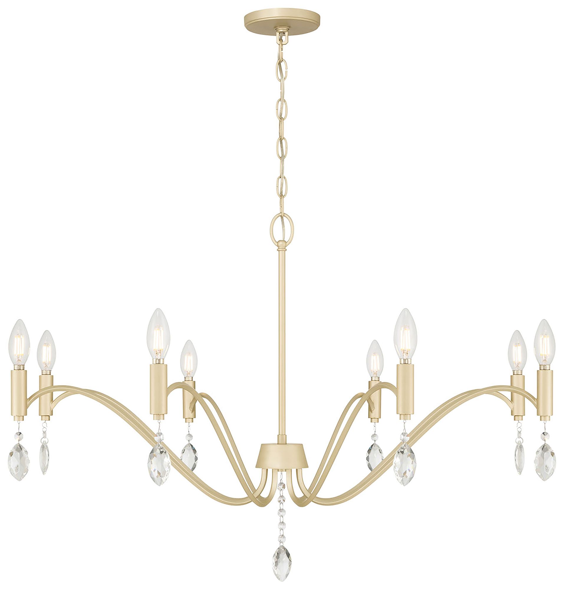 Image 3 Millennium Aureline 8-Light 35.5" Aged Silver Chandelier more views