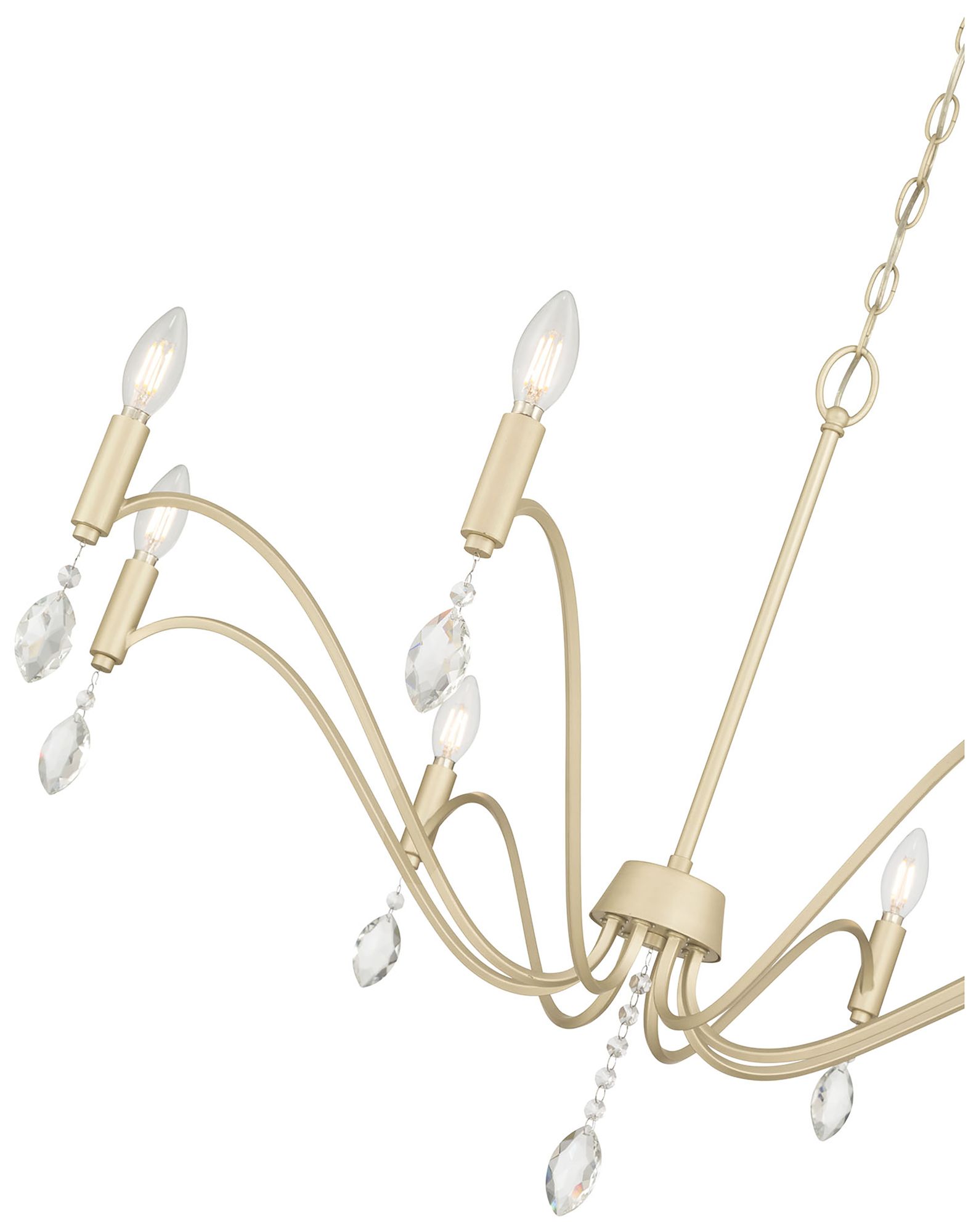 Image 6 Millennium Aureline 8-Light 35.5" Aged Silver Chandelier more views