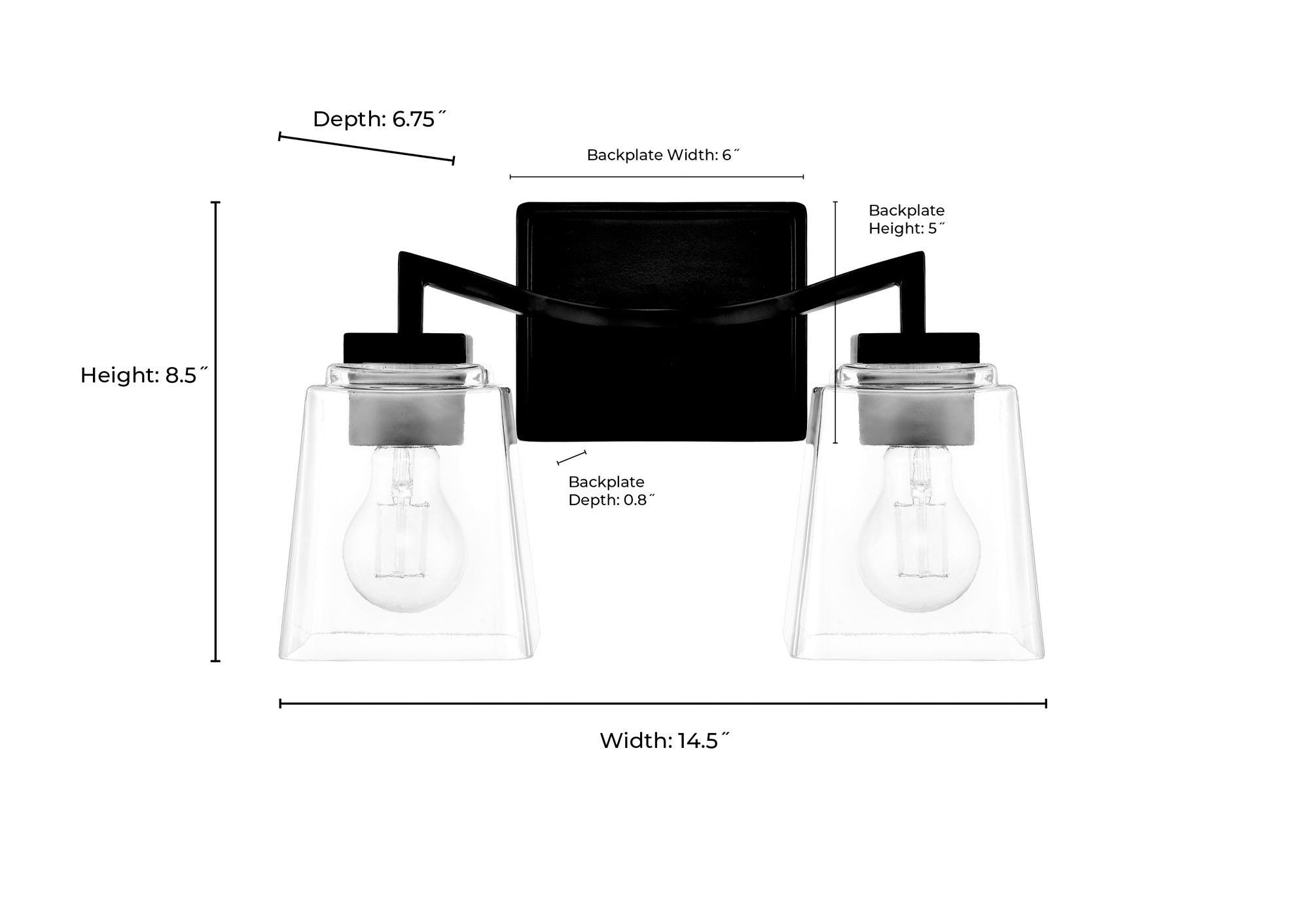 Millennium Avenna 14" Brushed Nickel Vanity Light