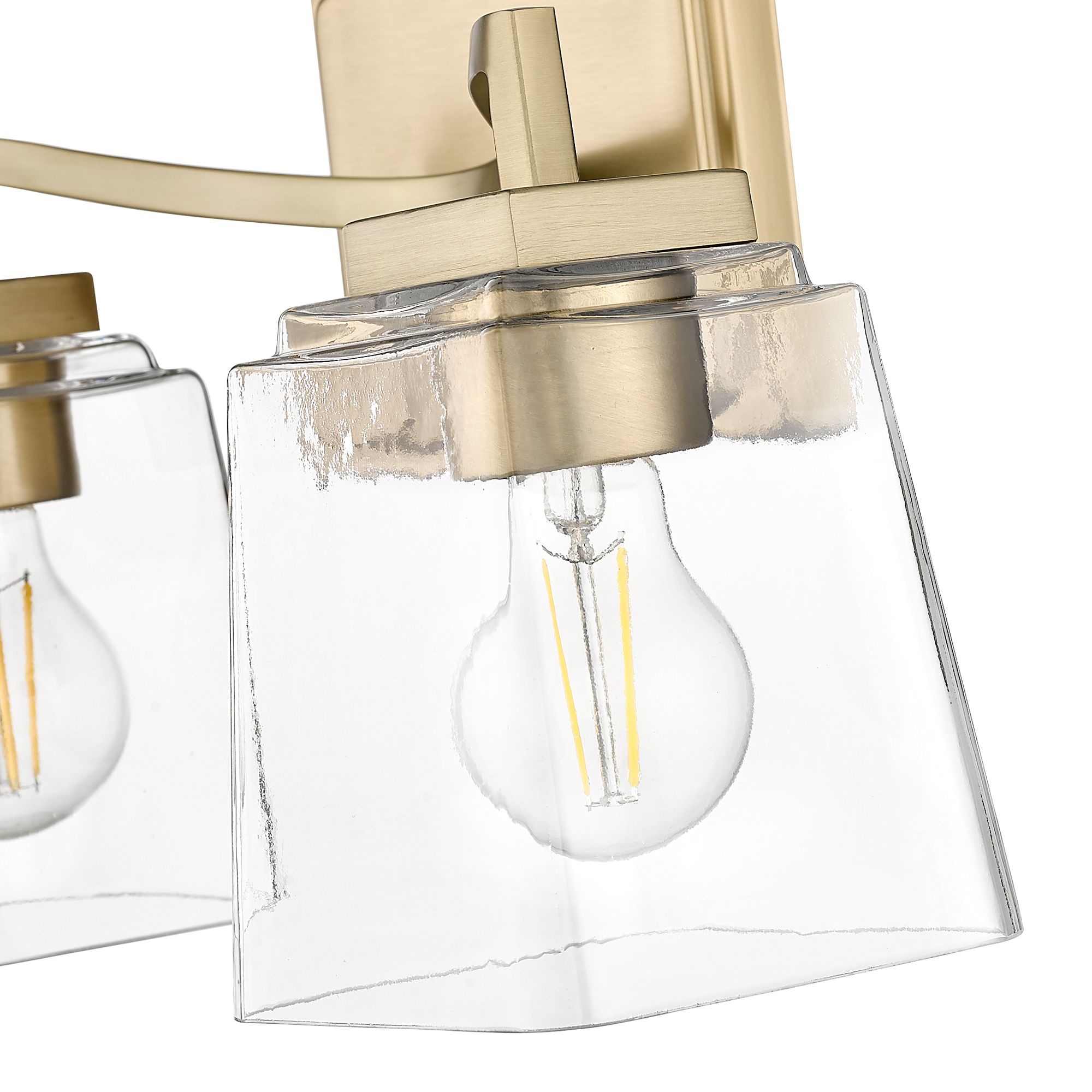 Image 2 Millennium Avenna 2-Light 14" Modern Gold Vanity Light with Glass Shade more views