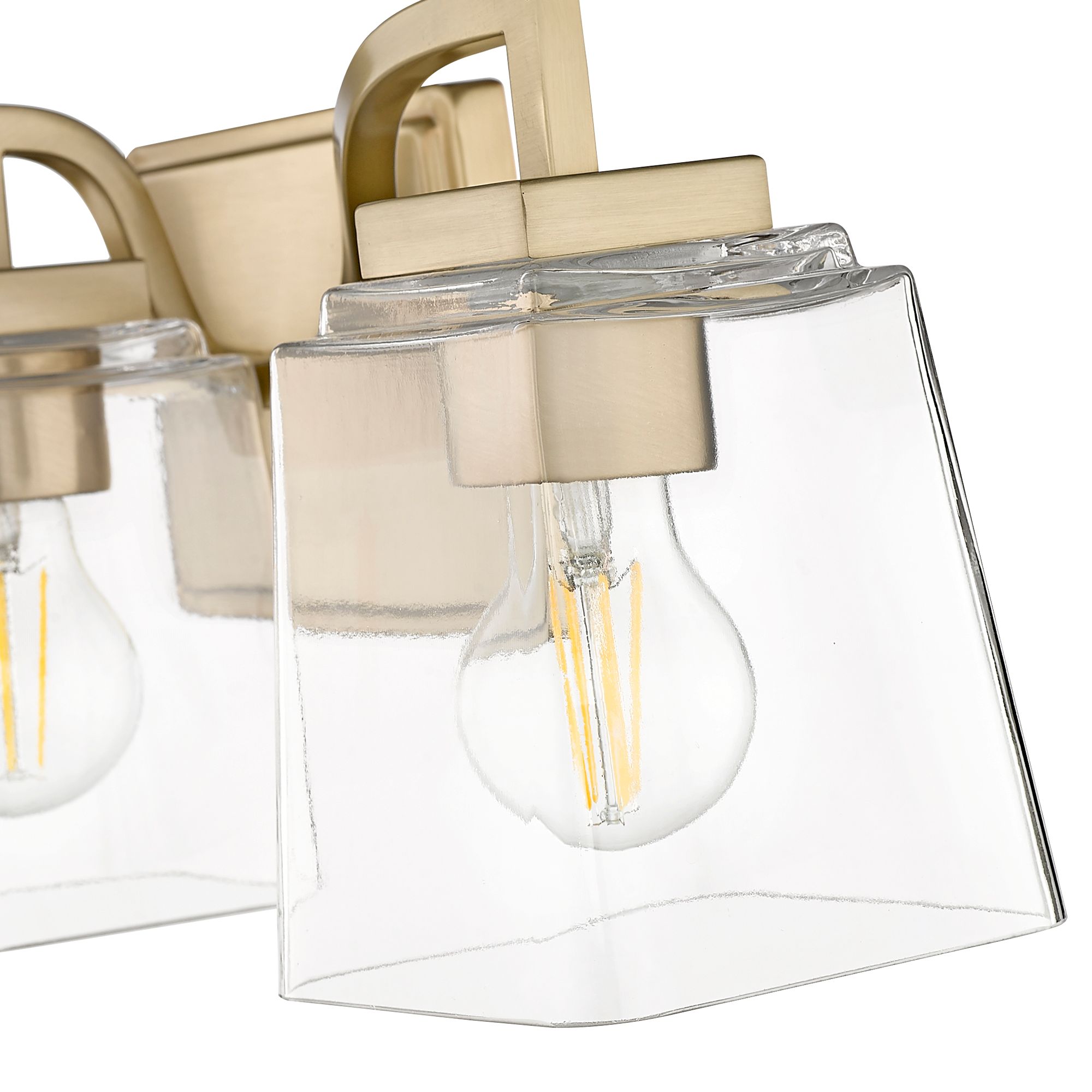 Image 2 Millennium Avenna 3-Light 23.5" Modern Gold Vanity Light with Glass Shade more views