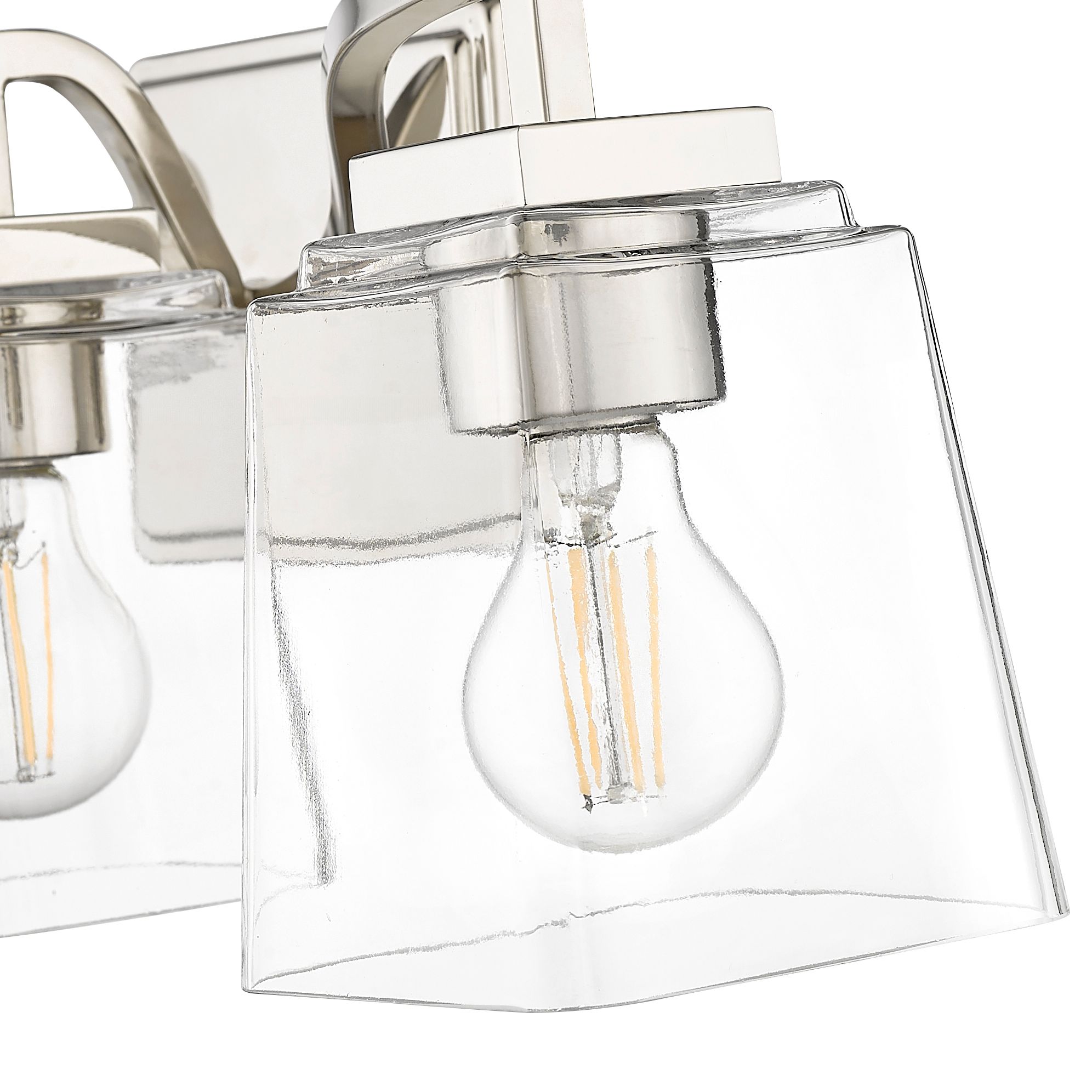Image 2 Millennium Avenna 3-Light 23.5" Polished Nickel Vanity Light with Shade more views