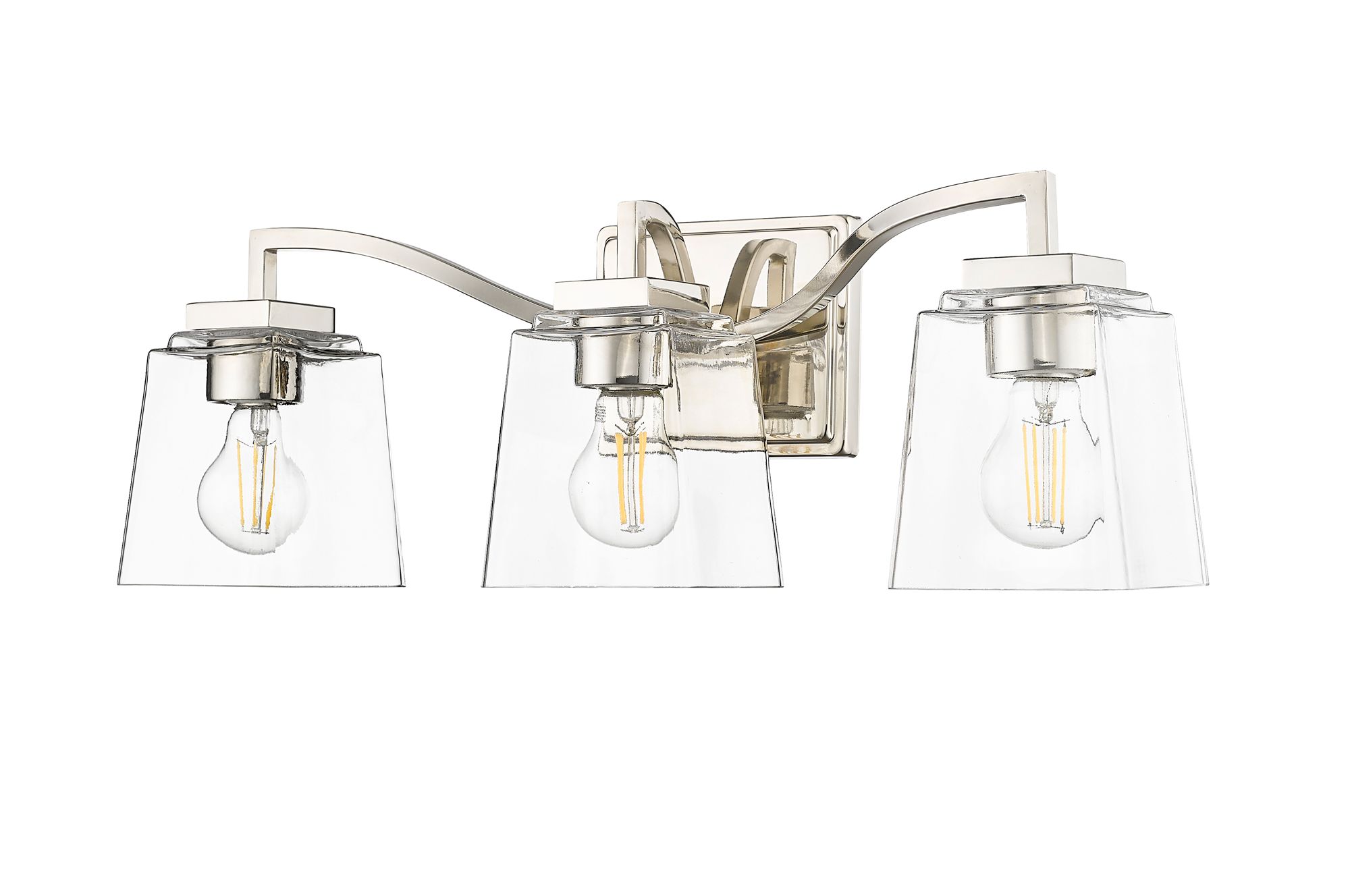 Image 3 Millennium Avenna 3-Light 23.5" Polished Nickel Vanity Light with Shade more views
