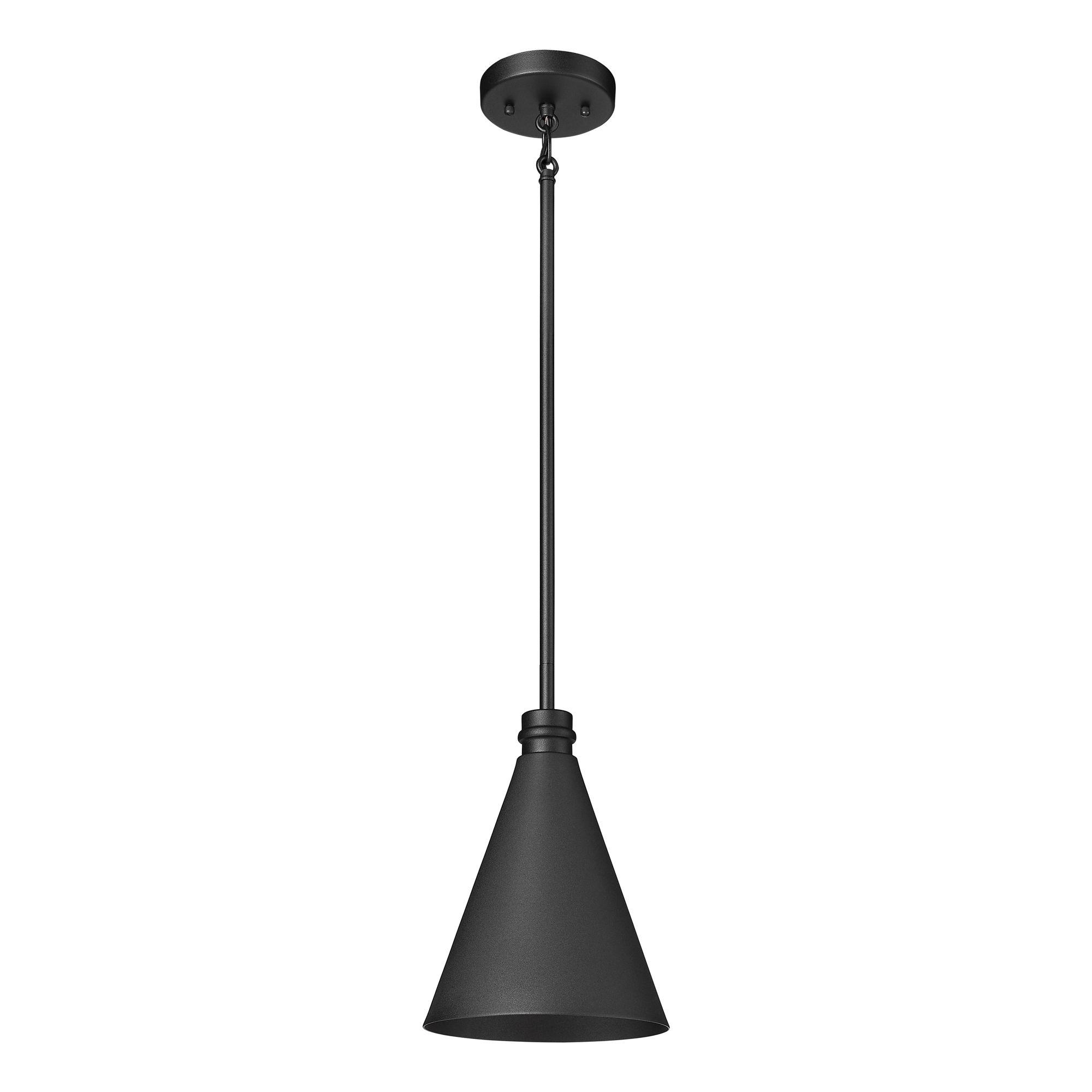 Image 4 Millennium Axston 1-Light 12.25" Textured Black Outdoor Hanging Lantern more views