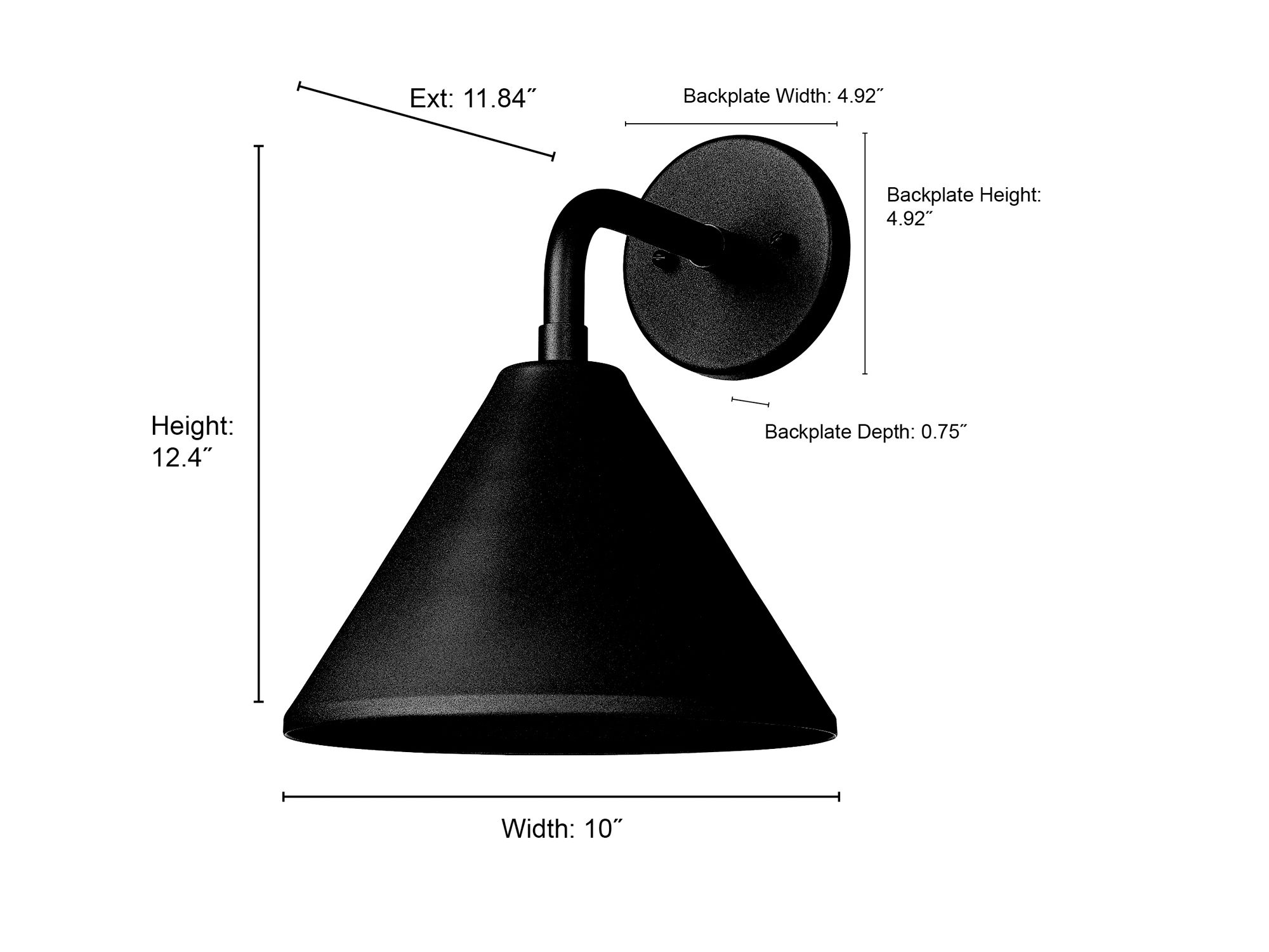Image 7 Millennium Axston 1-Light Outdoor Wall Sconce in Textured Black more views