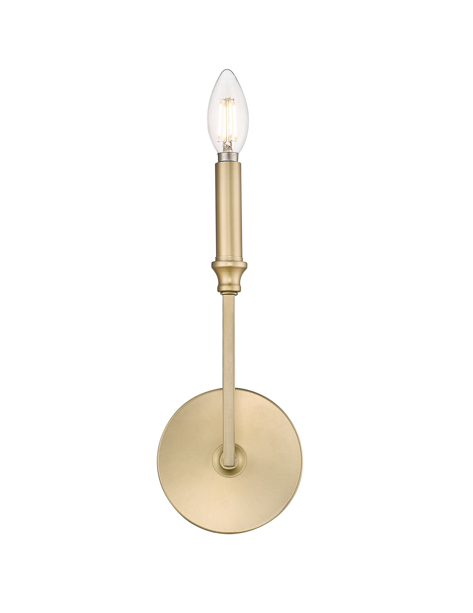 Image 3 Millennium Azara 1-Light 5" Vintage Brass Wall Sconce more views