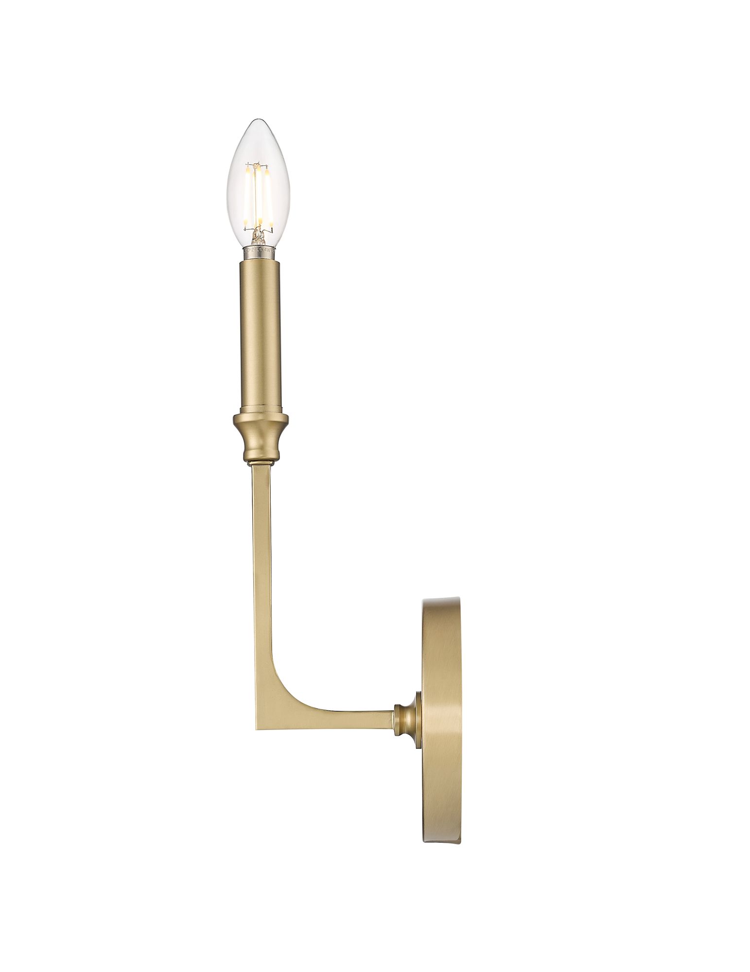 Image 4 Millennium Azara 1-Light 5" Vintage Brass Wall Sconce more views