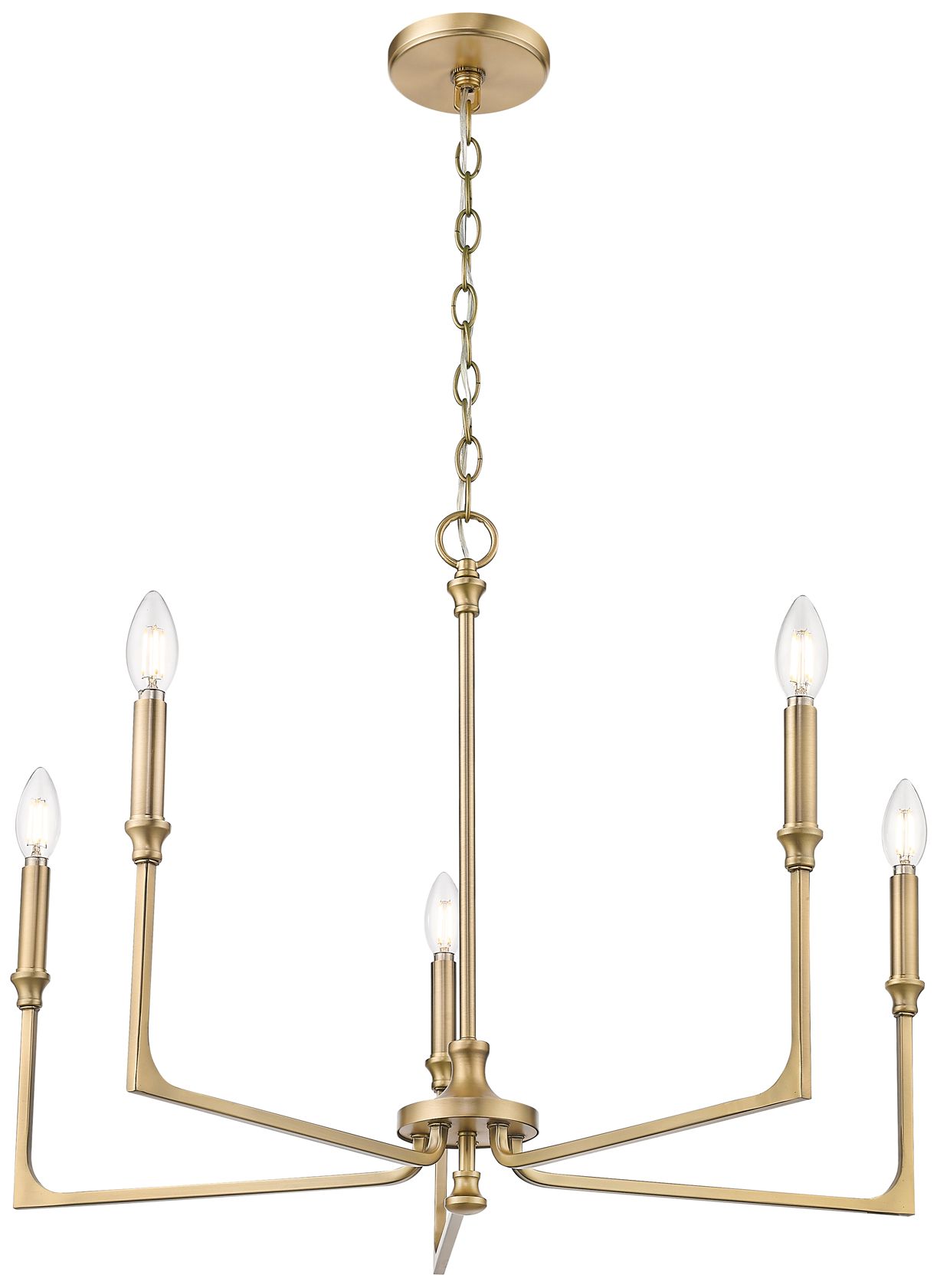 Thumbnail1 of Millennium Azara 5-Light 28" Vintage Brass Chandelier