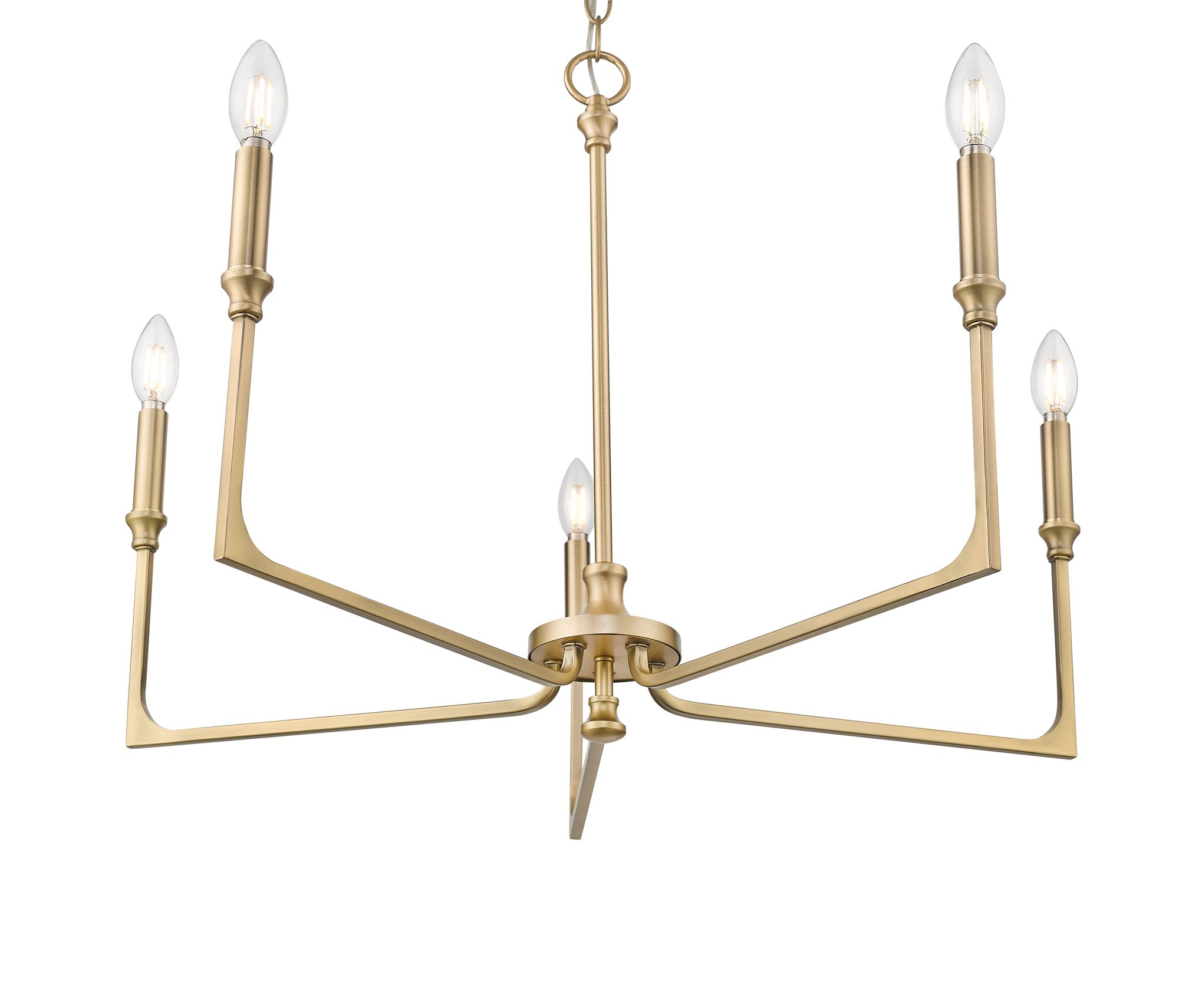 Thumbnail3 of Millennium Azara 5-Light 28" Vintage Brass Chandelier more views