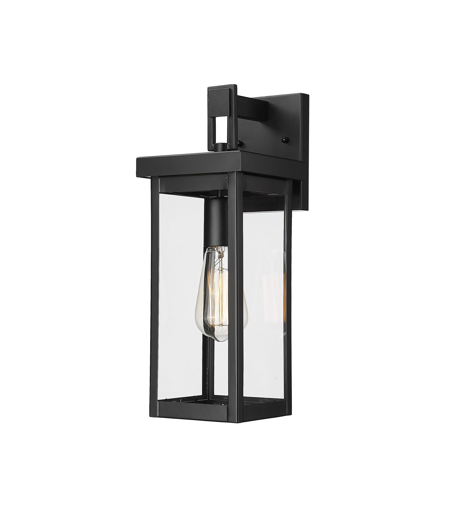 Image 2 Millennium Barkeley 1-Light 16" Powder Coated Black Outdoor Wall Sconce more views