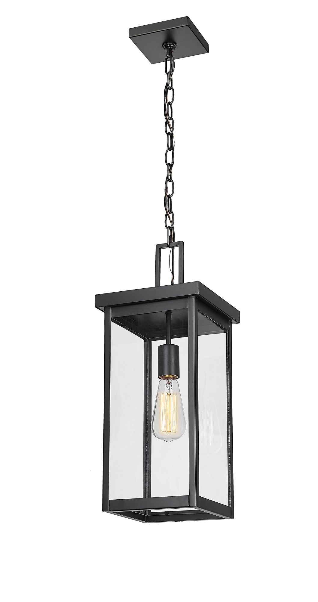 Image 4 Millennium Barkeley 1-Light 20" Powder Coated Black Outdoor Hanging Lantern more views