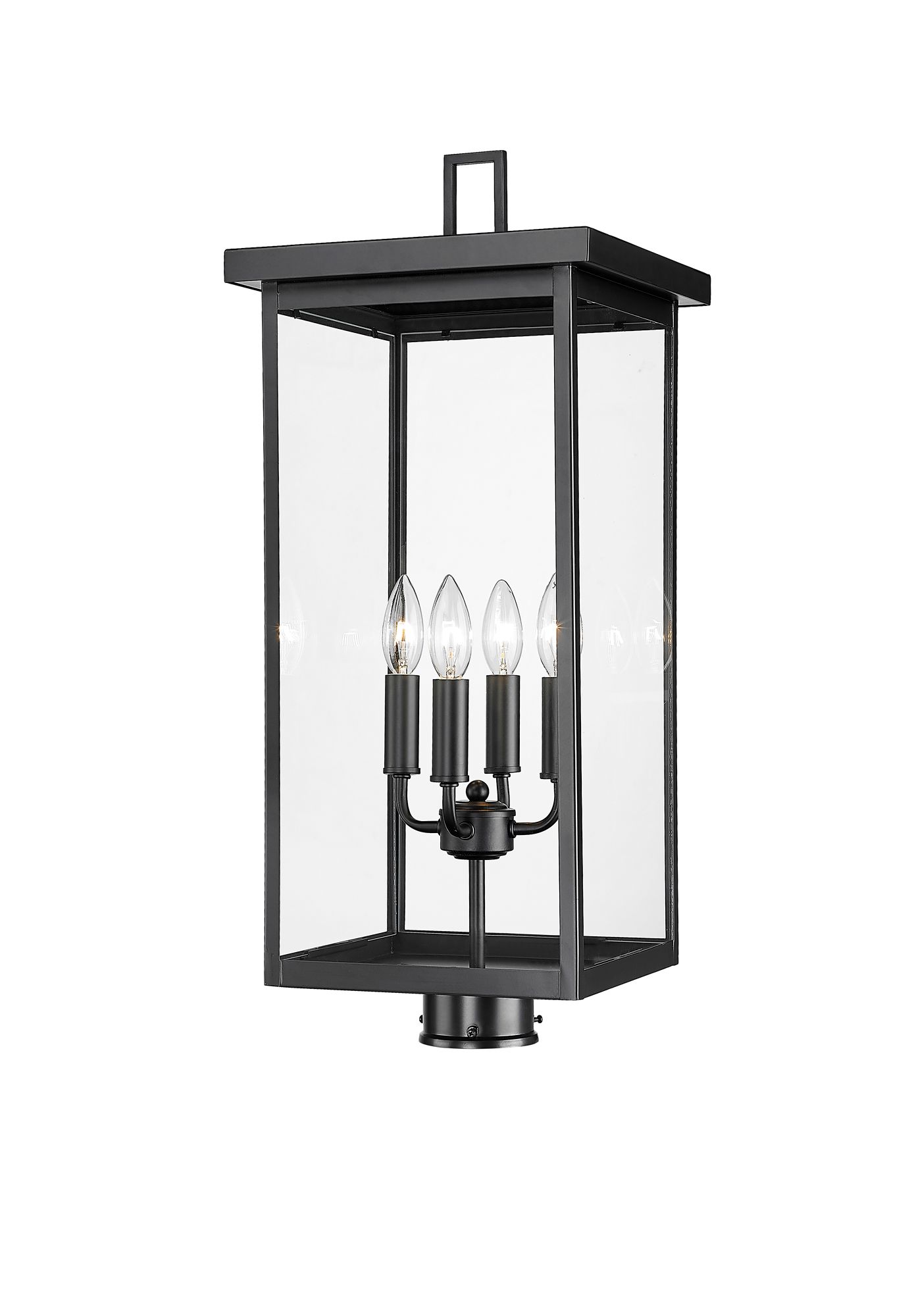 Image 2 Millennium Barkeley 4-Light 26.25" Powder Coated Black Outdoor Post Lantern more views