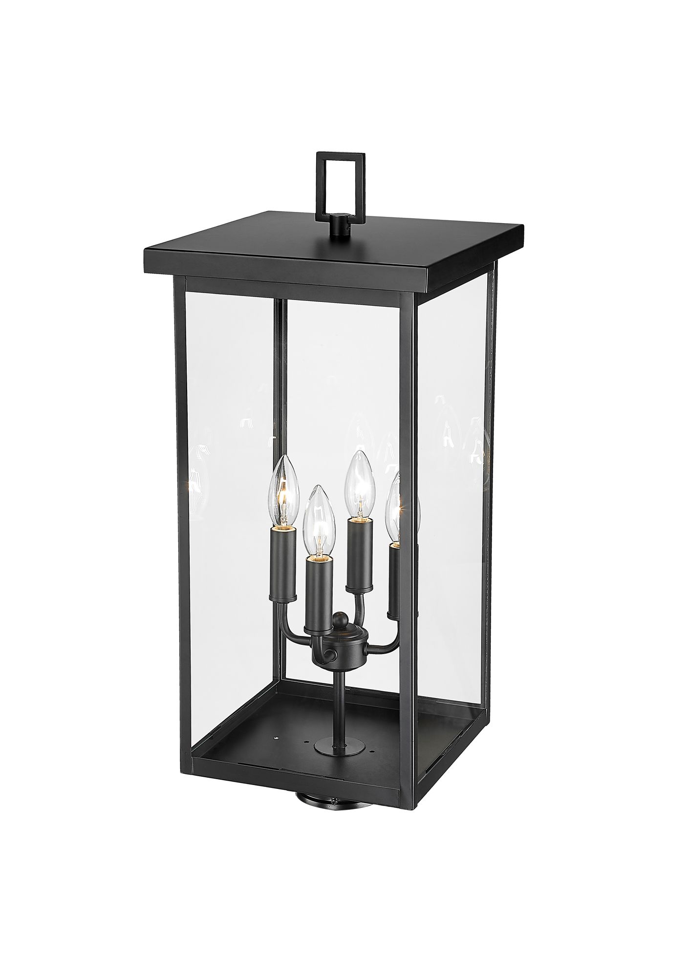 Image 4 Millennium Barkeley 4-Light 26.25" Powder Coated Black Outdoor Post Lantern more views