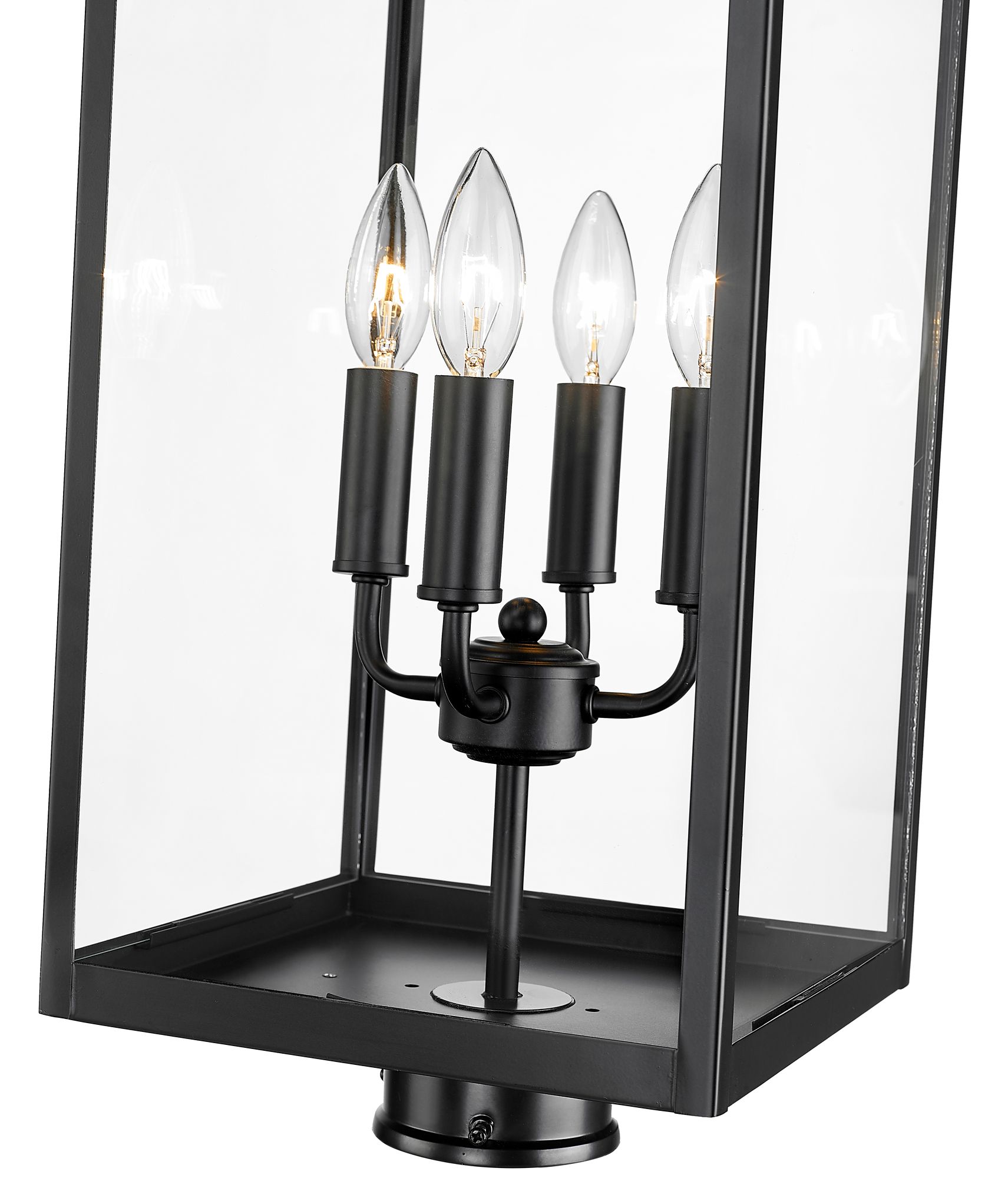 Image 5 Millennium Barkeley 4-Light 26.25" Powder Coated Black Outdoor Post Lantern more views