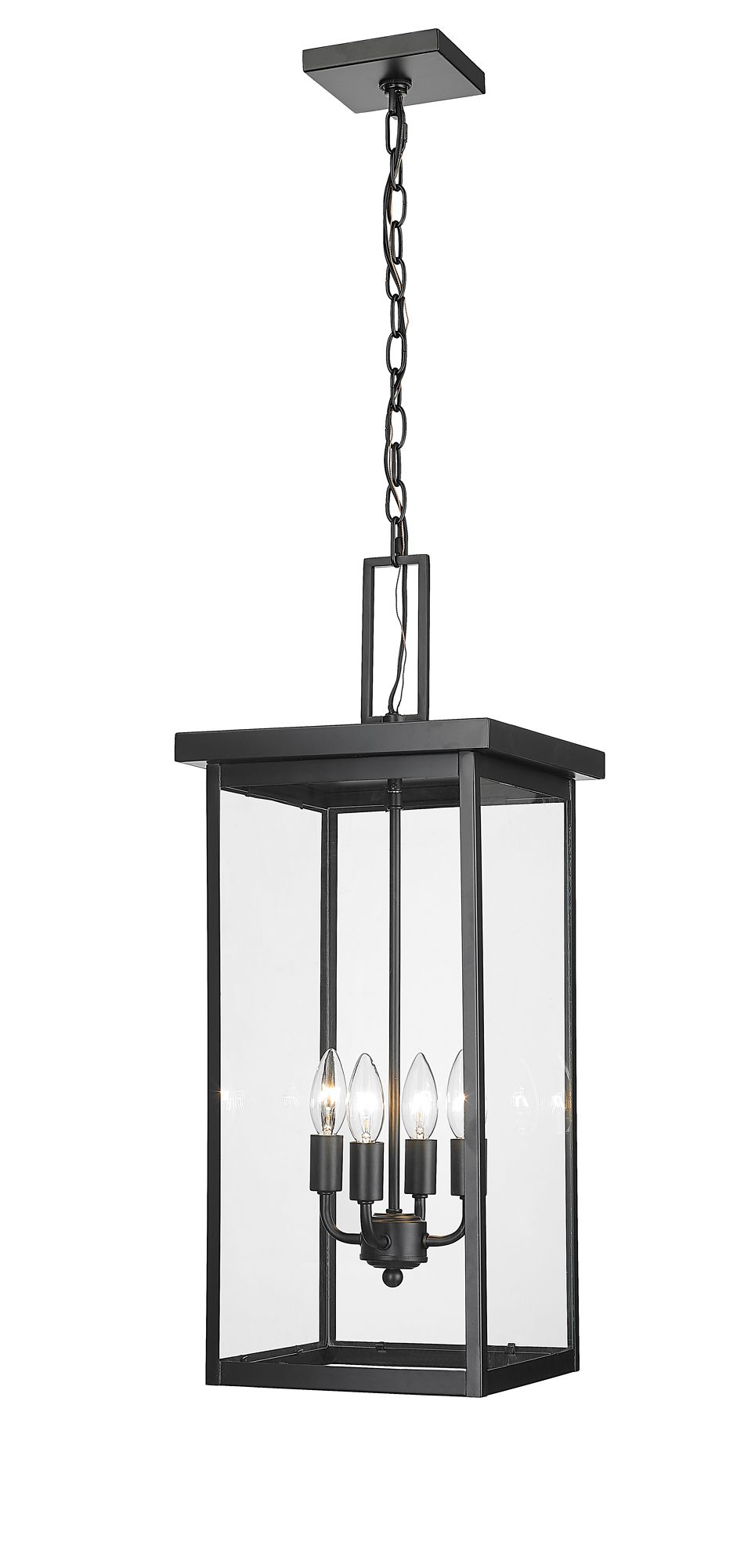 Image 3 Millennium Barkeley 4-Light 27" Powder Coated Black Outdoor Hanging Lantern more views