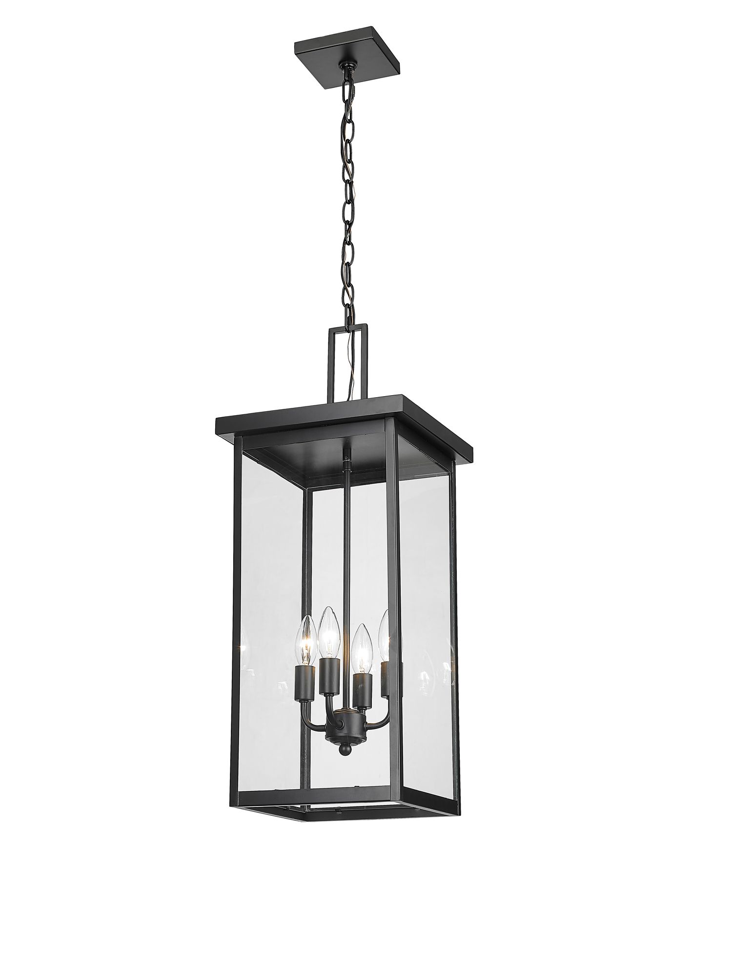 Image 4 Millennium Barkeley 4-Light 27" Powder Coated Black Outdoor Hanging Lantern more views