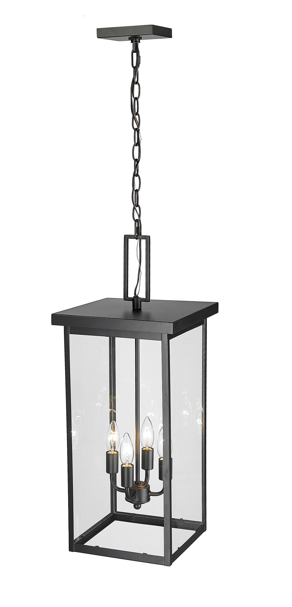 Image 5 Millennium Barkeley 4-Light 27" Powder Coated Black Outdoor Hanging Lantern more views
