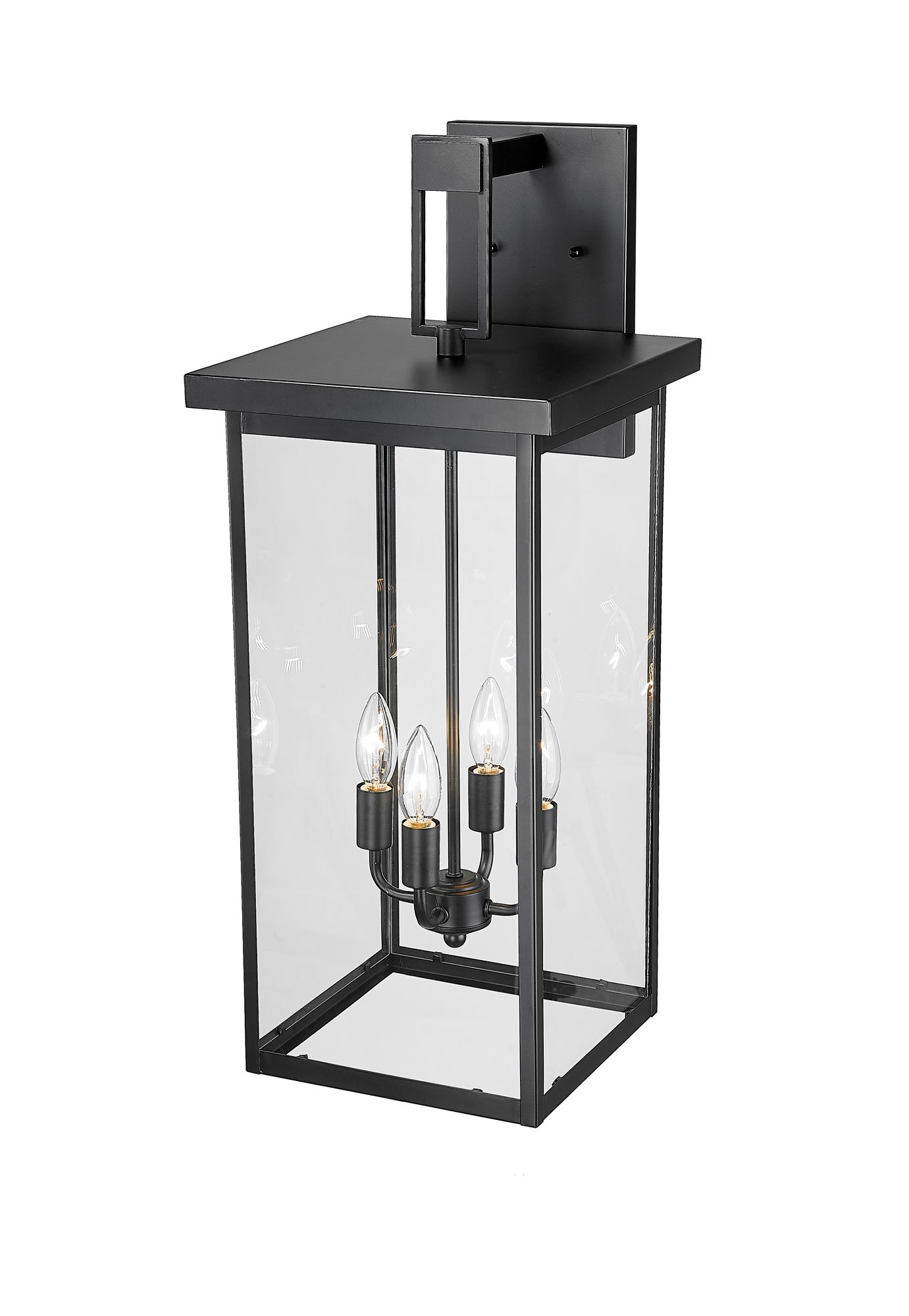 Image 3 Millennium Barkeley 4-Light 27" Powder Coated Black Outdoor Wall Sconce more views