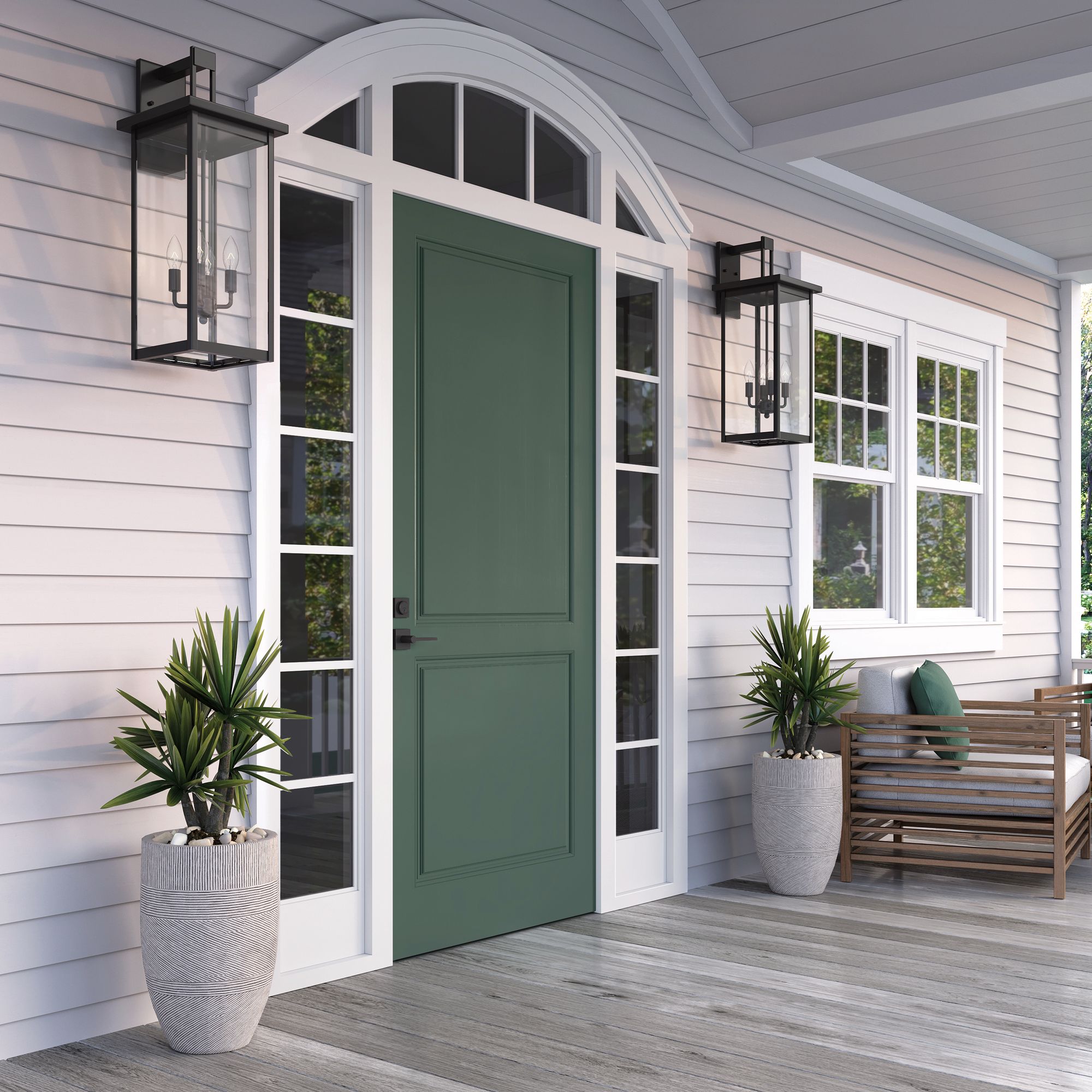 Millennium Barkeley 4-Light 27" Powder Coated Black Outdoor Wall Sconce
