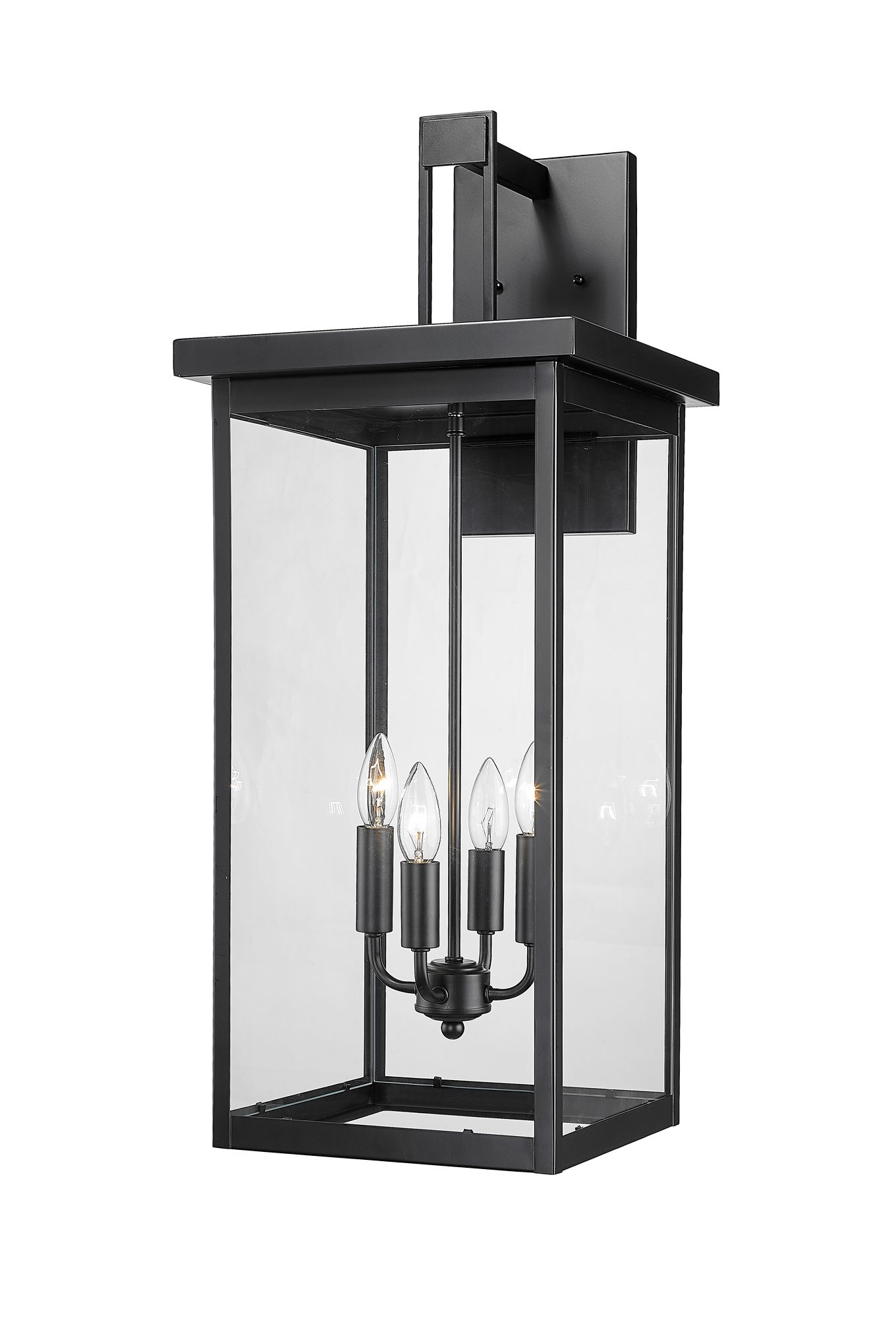 Image 2 Millennium Barkeley 4-Light 30" Powder Coated Black Outdoor Wall Sconce more views