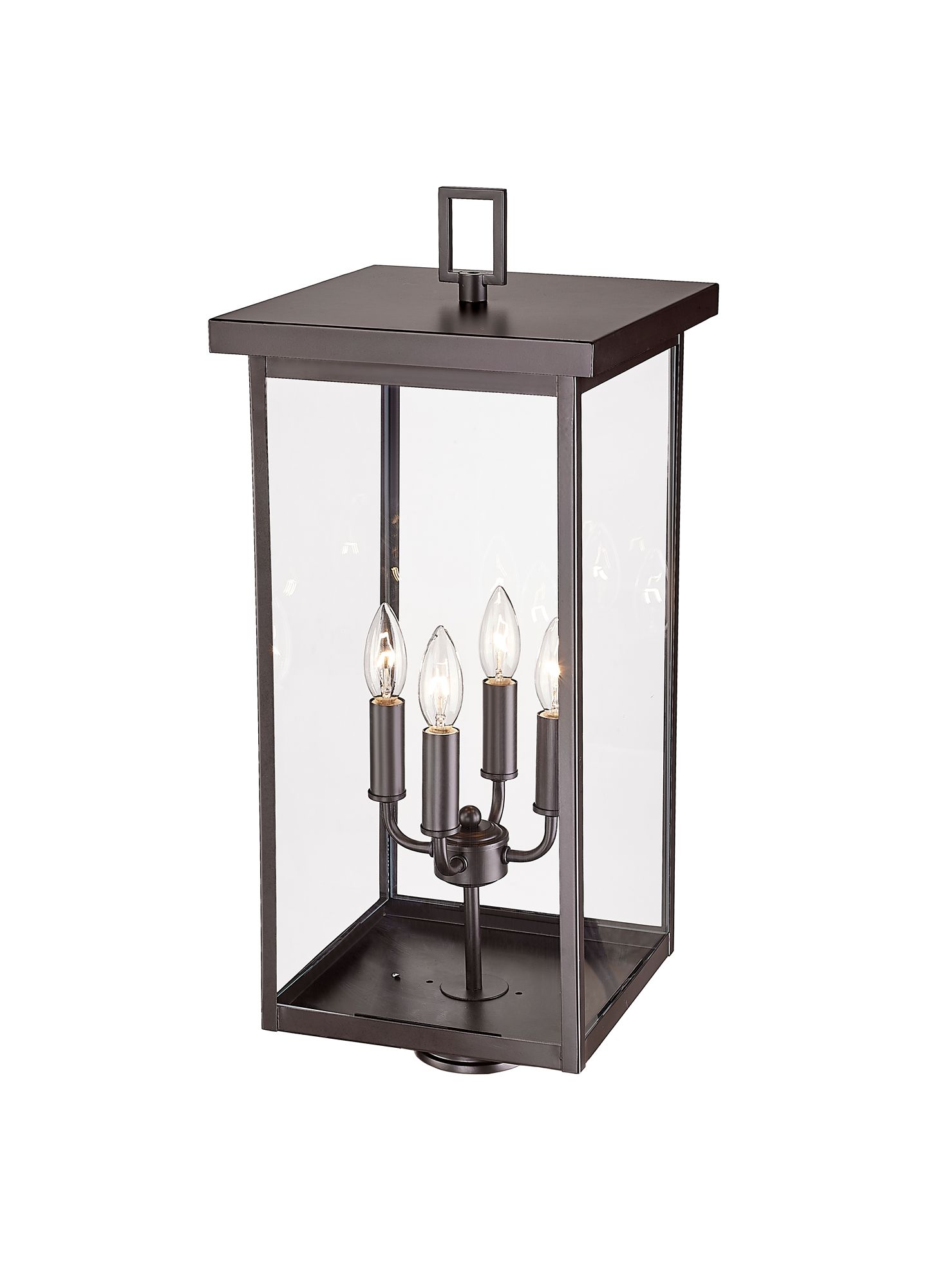 Thumbnail4 of Millennium Barkeley 4-Lt 26.25" Powder Coated Bronze Outdoor Post Lantern more views