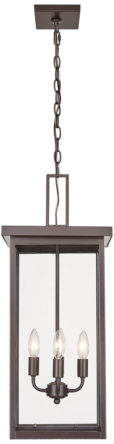 Millennium Barkeley 4-Lt 27" Powder Coated Bronze Outdoor Hanging Lantern