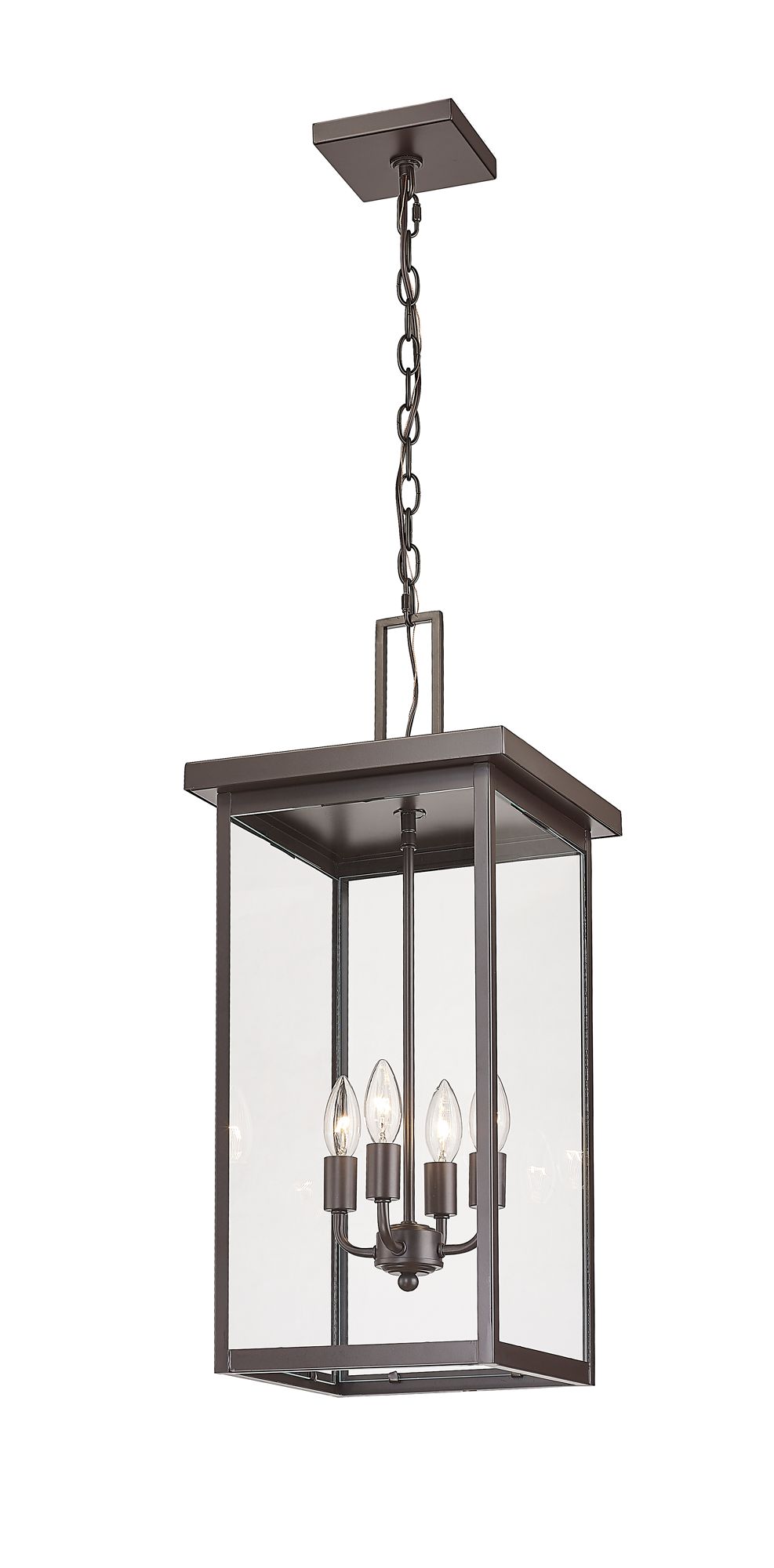 Image 3 Millennium Barkeley 4-Lt 27" Powder Coated Bronze Outdoor Hanging Lantern more views