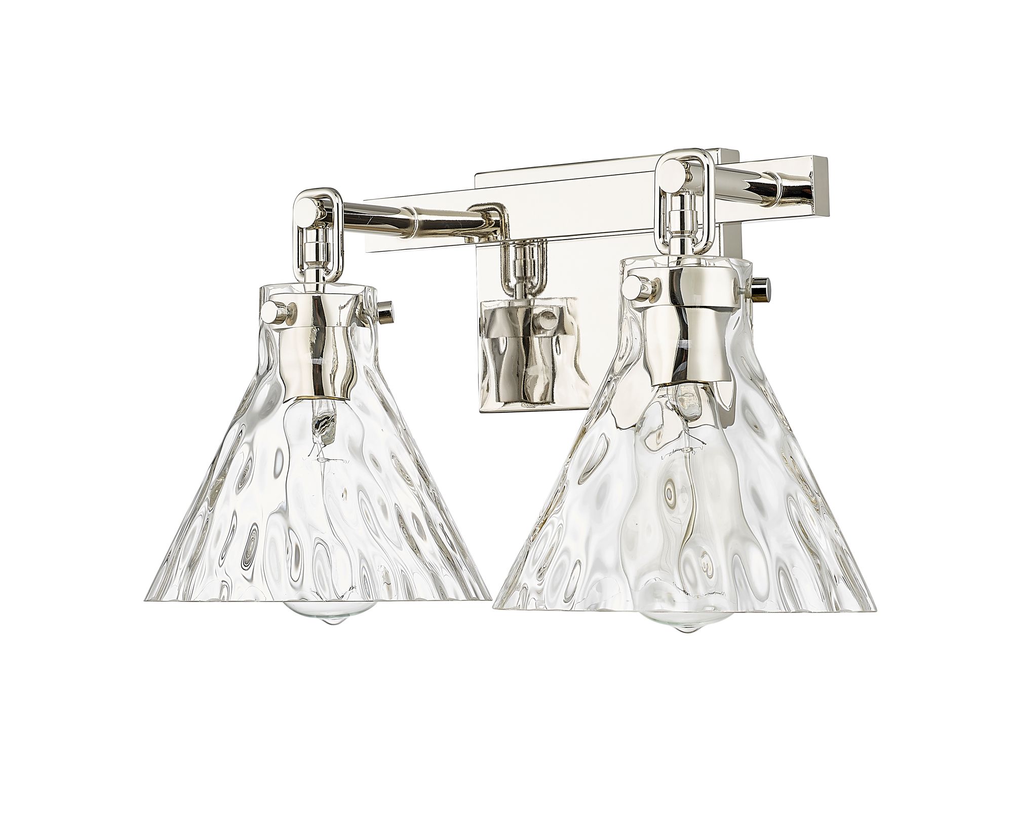 Image 3 Millennium Barlon 2-Light 16.25" Polished Nickel Vanity Light with Shade more views