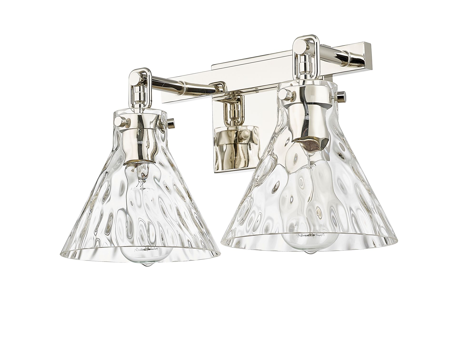 Image 4 Millennium Barlon 2-Light 16.25" Polished Nickel Vanity Light with Shade more views