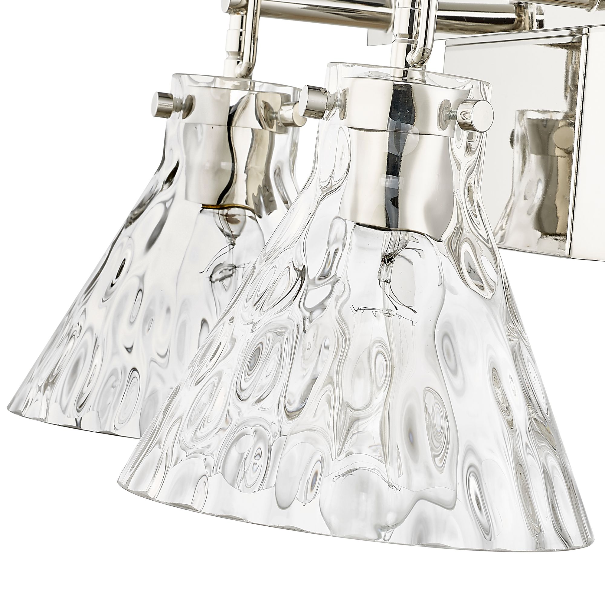 Image 6 Millennium Barlon 2-Light 16.25" Polished Nickel Vanity Light with Shade more views