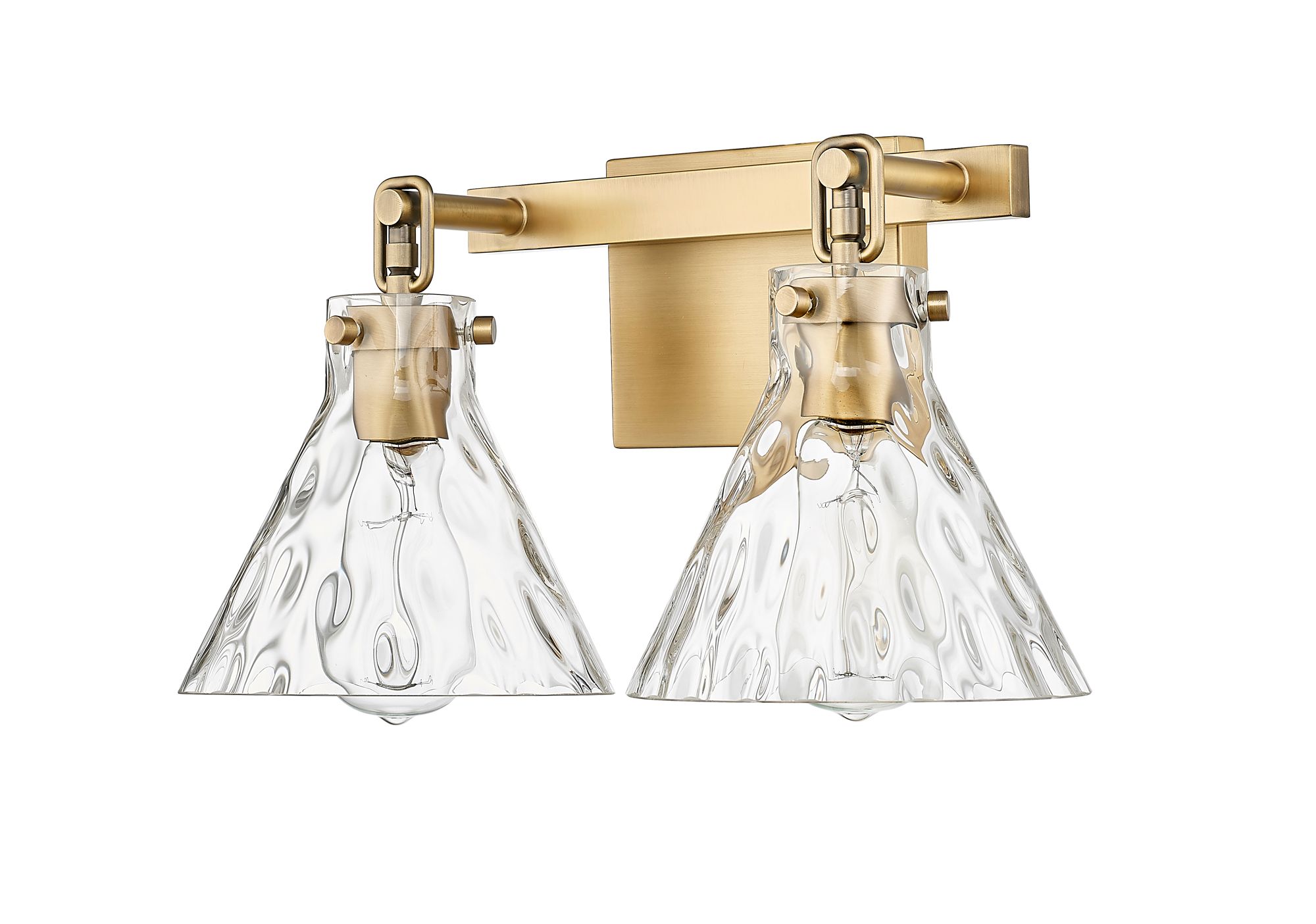 Image 2 Millennium Barlon 2-Light 16.25" Vintage Brass Vanity Light with Shade more views
