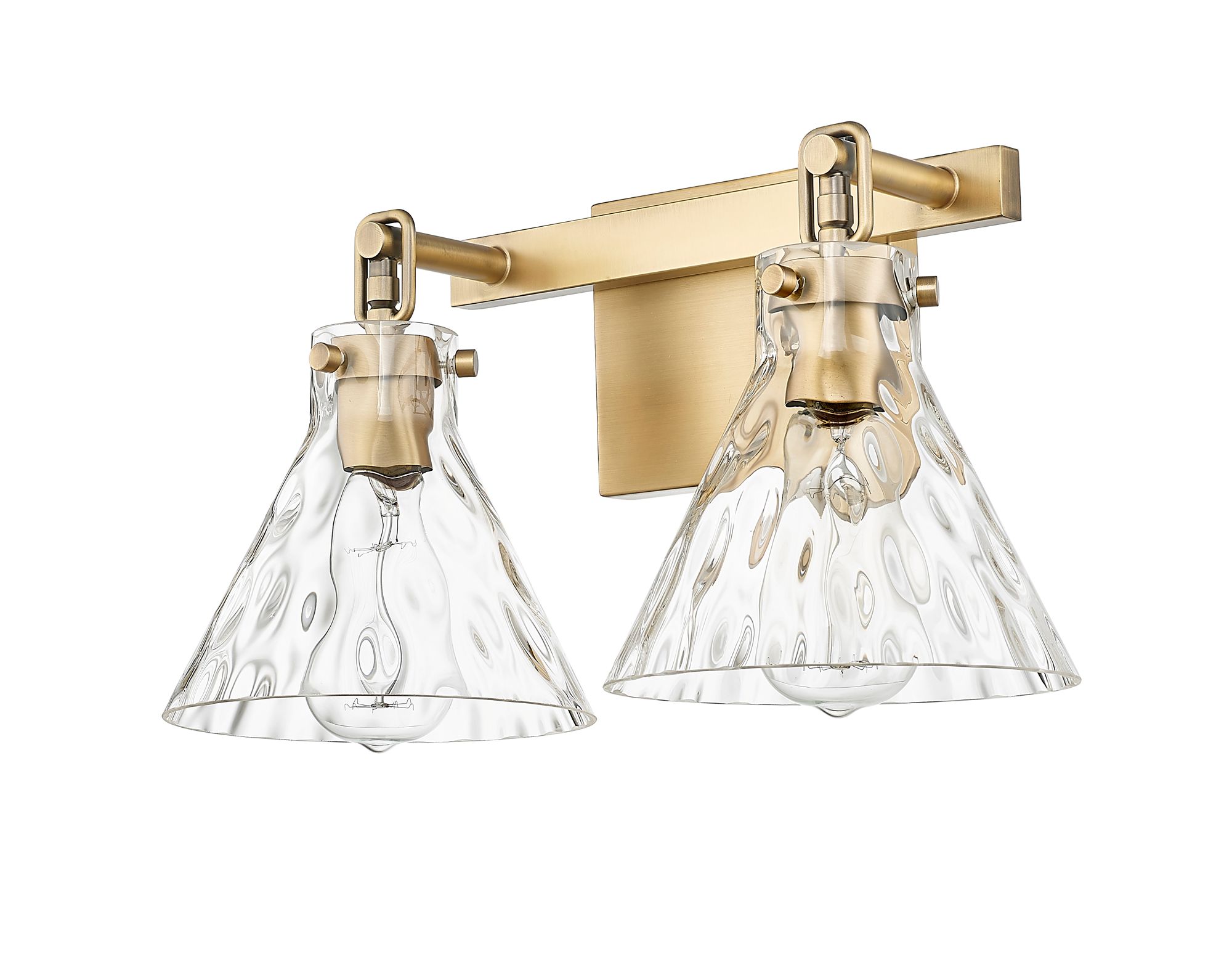 Image 4 Millennium Barlon 2-Light 16.25" Vintage Brass Vanity Light with Shade more views