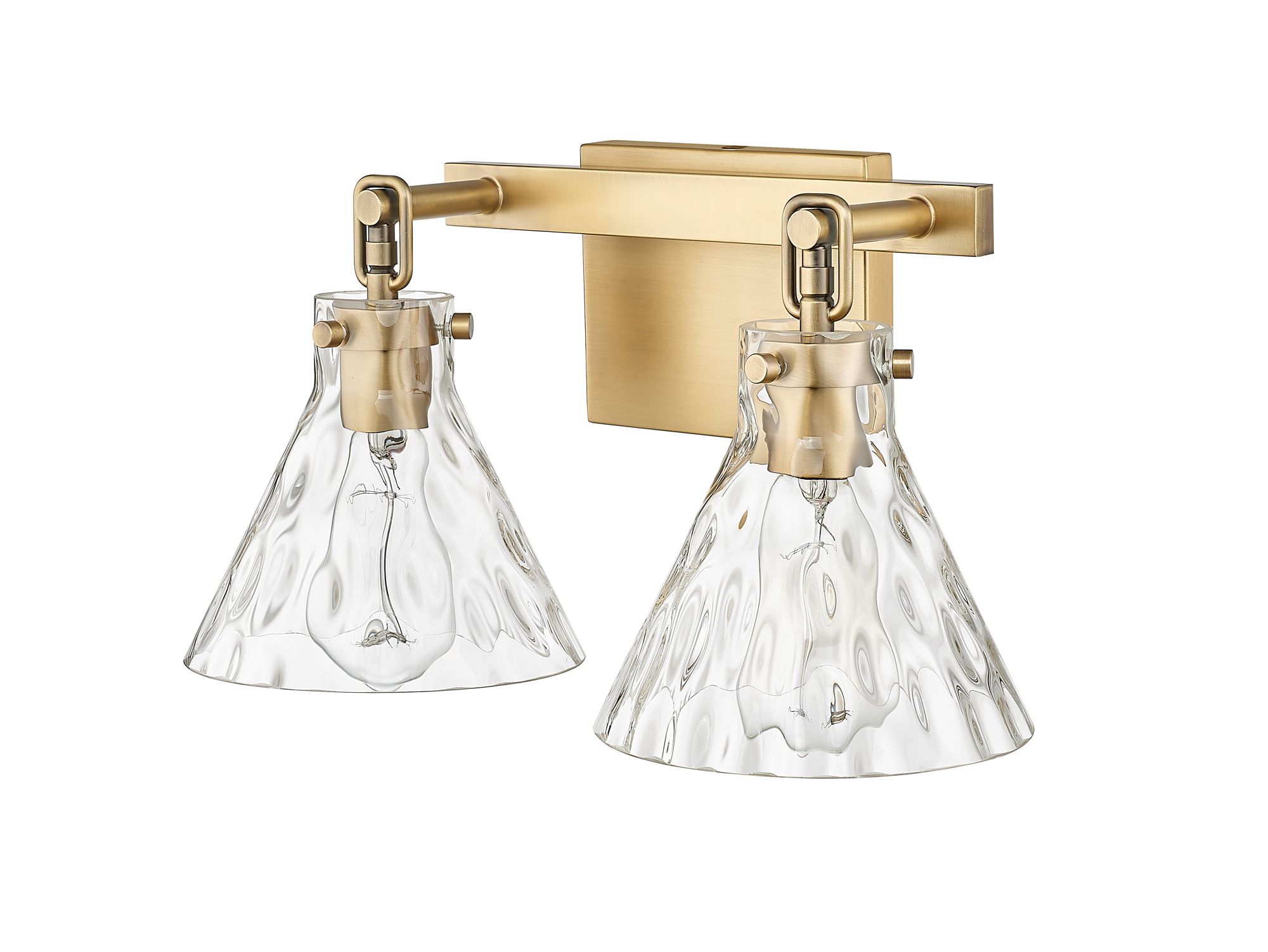 Image 5 Millennium Barlon 2-Light 16.25" Vintage Brass Vanity Light with Shade more views