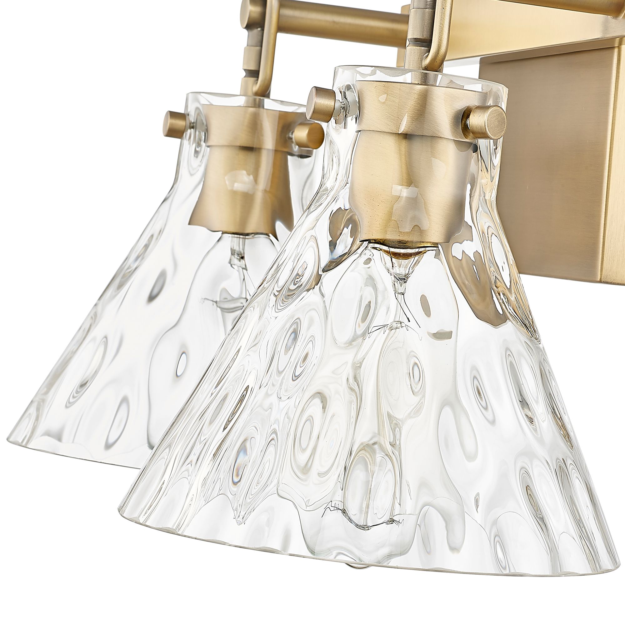 Image 6 Millennium Barlon 2-Light 16.25" Vintage Brass Vanity Light with Shade more views