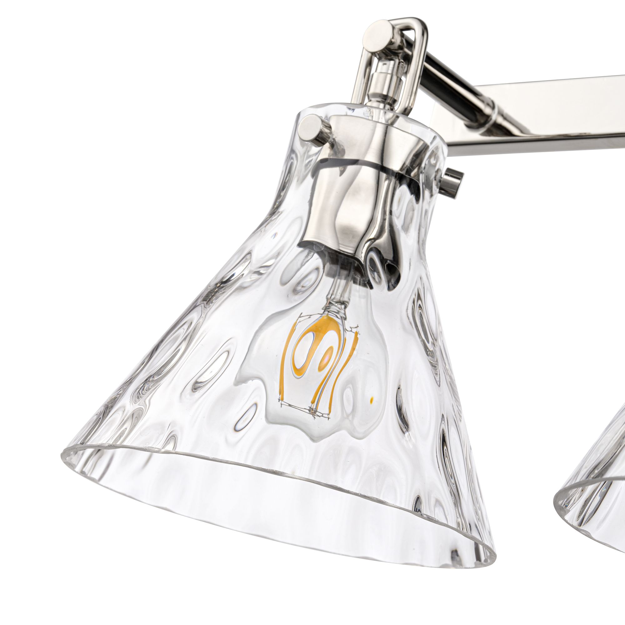 Image 4 Millennium Barlon 4-Light 34.75" Polished Nickel Vanity Light with Shade more views