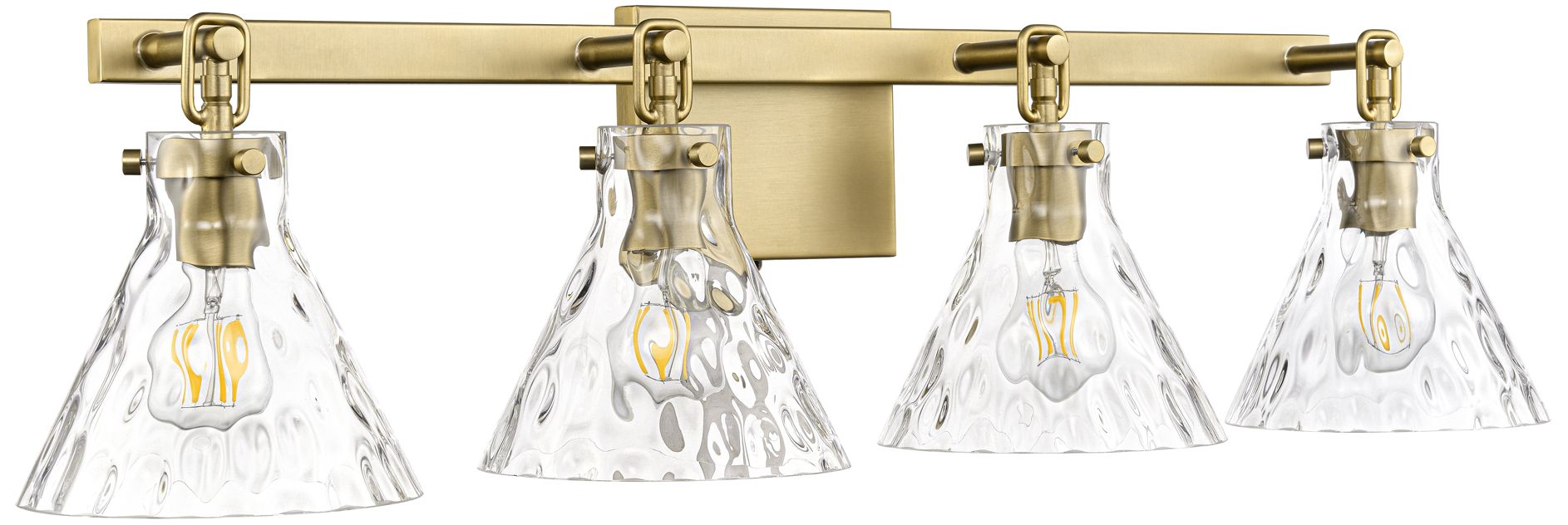 Thumbnail2 of Millennium Barlon 4-Light 34.75" Vintage Brass Vanity Light with Shade