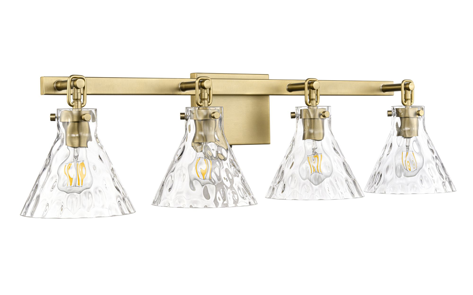 Thumbnail4 of Millennium Barlon 4-Light 34.75" Vintage Brass Vanity Light with Shade more views