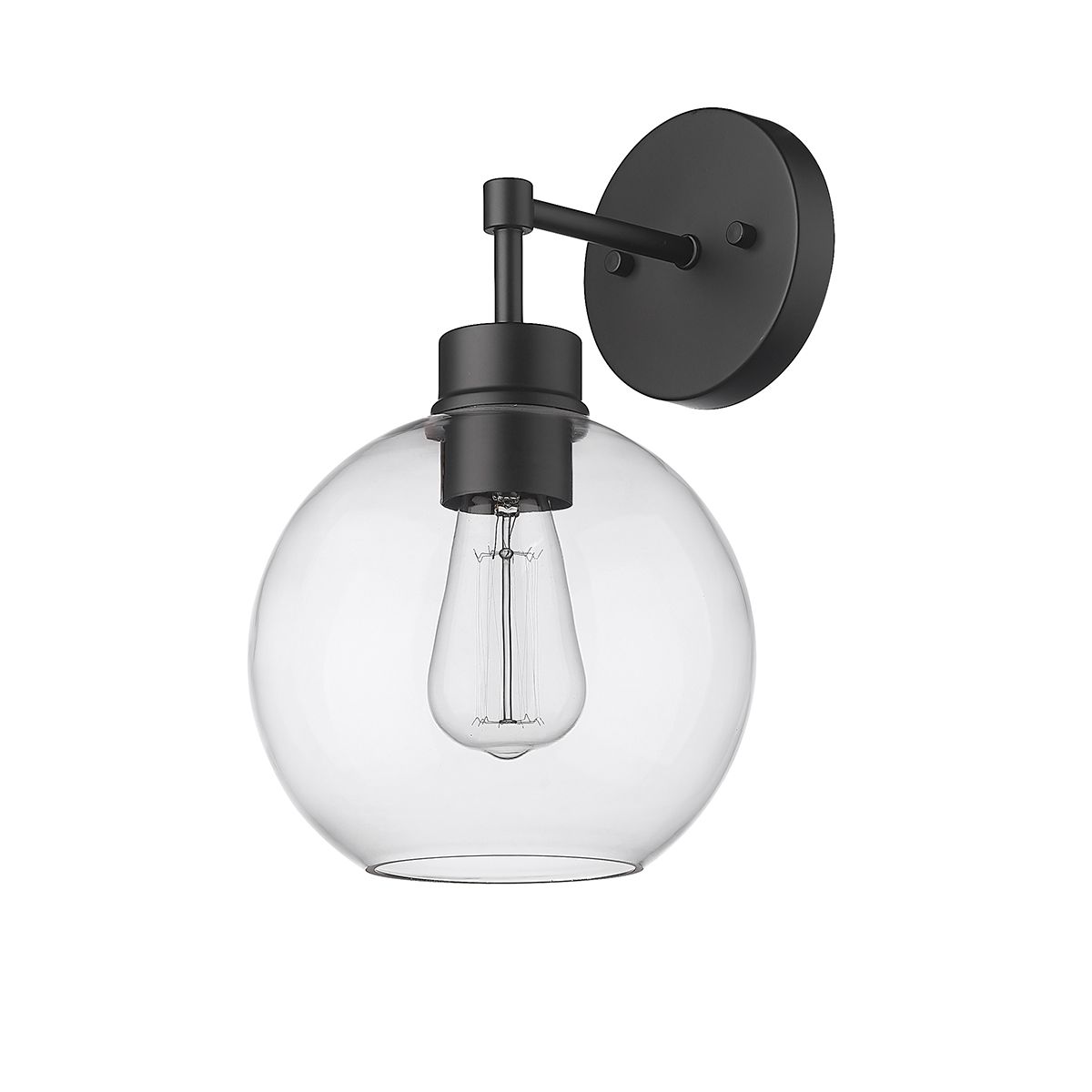 Thumbnail2 of Millennium Basin 1-Light 13.1" Powder Coated Black Outdoor Wall Sconce more views