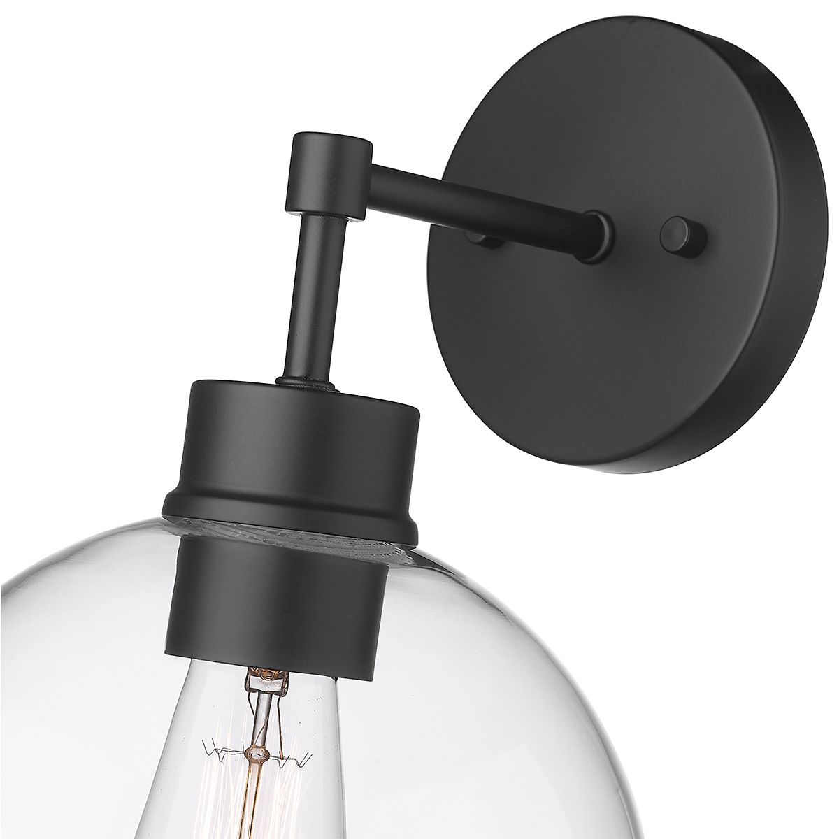 Thumbnail4 of Millennium Basin 1-Light 13.1" Powder Coated Black Outdoor Wall Sconce more views
