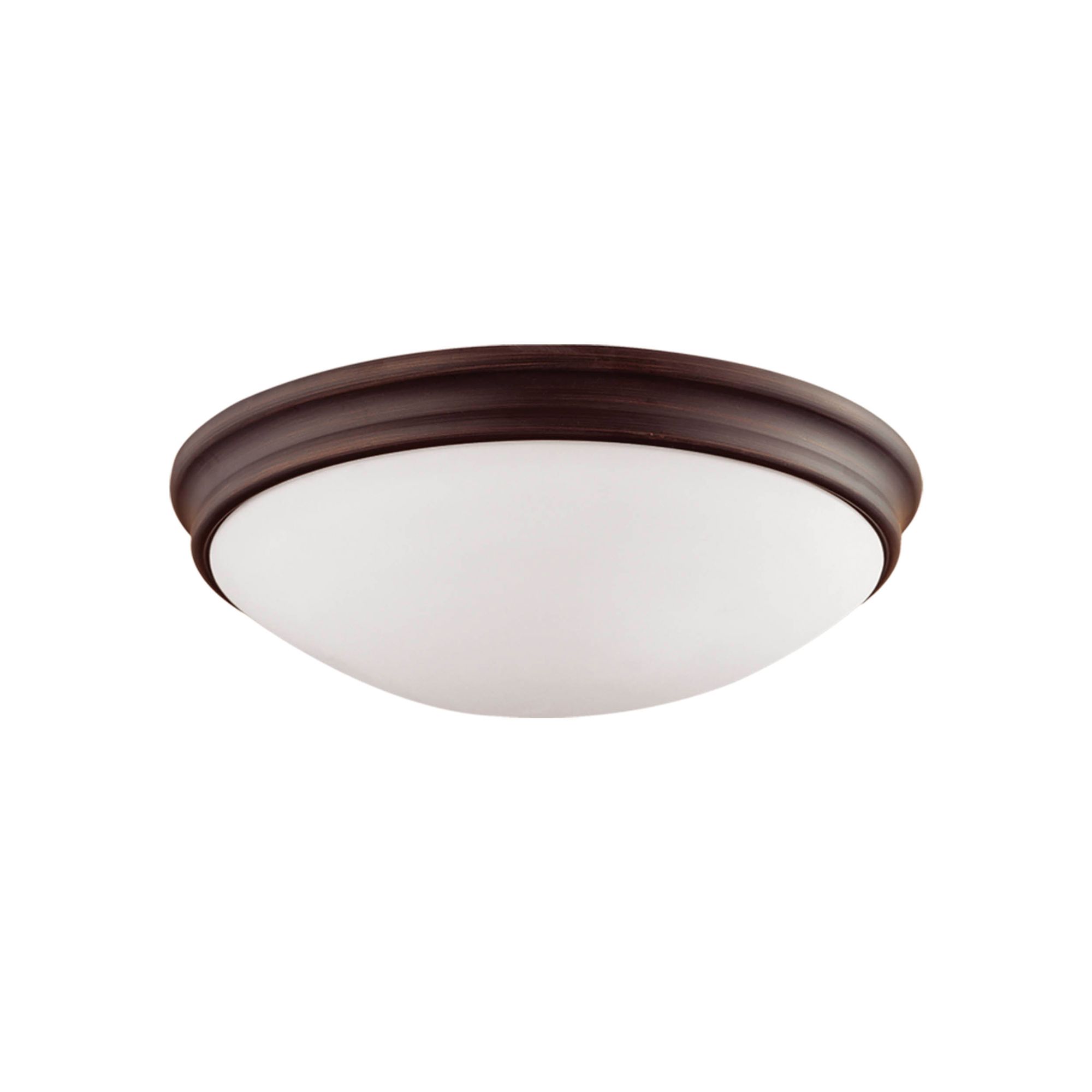Image 2 Millennium Baumann 2-Light 12.5" Rubbed Bronze Flush Mount with Glass  more views