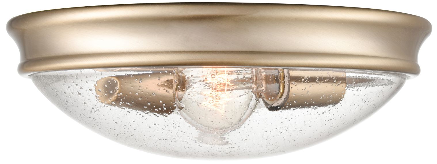 Millennium Belforge 2-Light 12.5" Modern Gold Flush Mount with Glass Shade